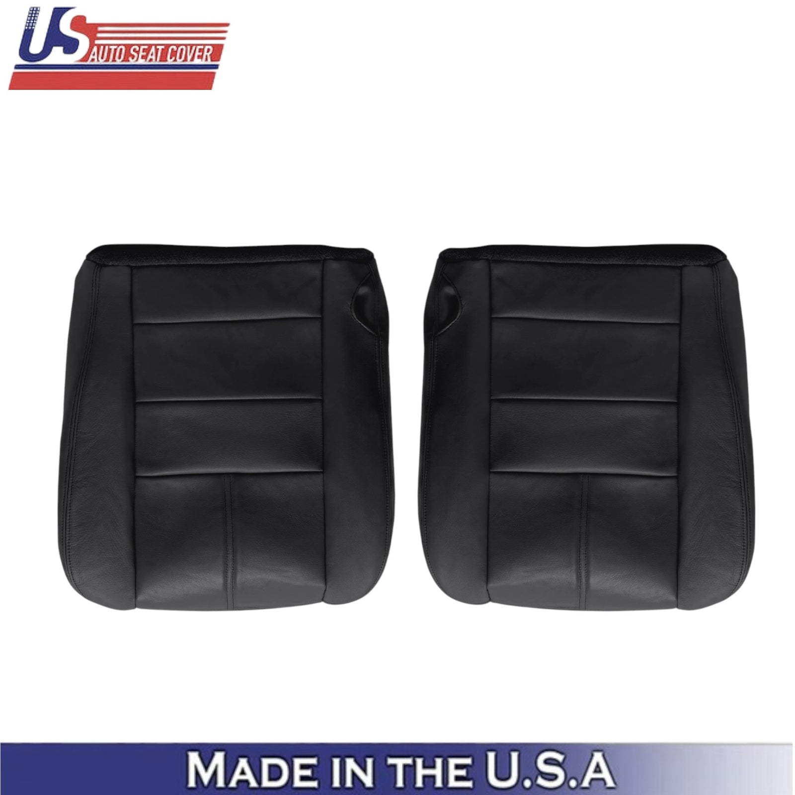2008-2010 For Ford F250 Lariat Leatherette Front Seat Covers Charcoal Black
