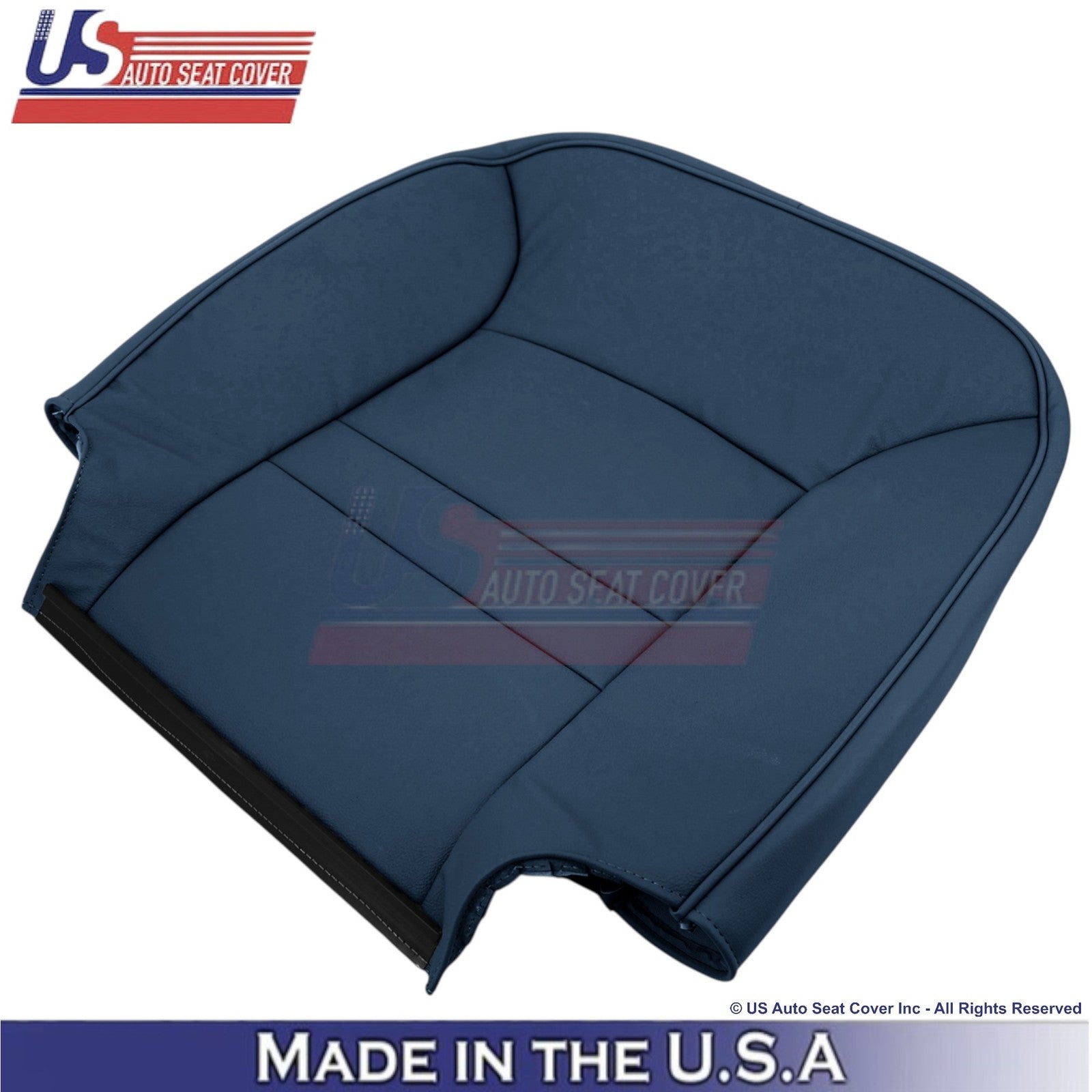 1998-2002 For Ford Crown Victoria Genuine Leather Front Covers Dark Denim Blue