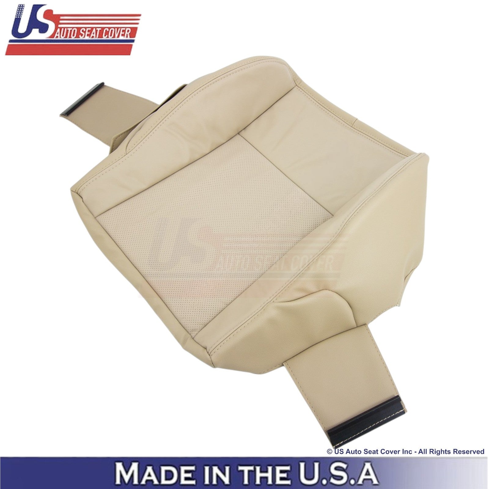 2003-2007 Fits Cadillac CTS Driver Top & Bottom OEM Replacement Seat Covers Tan