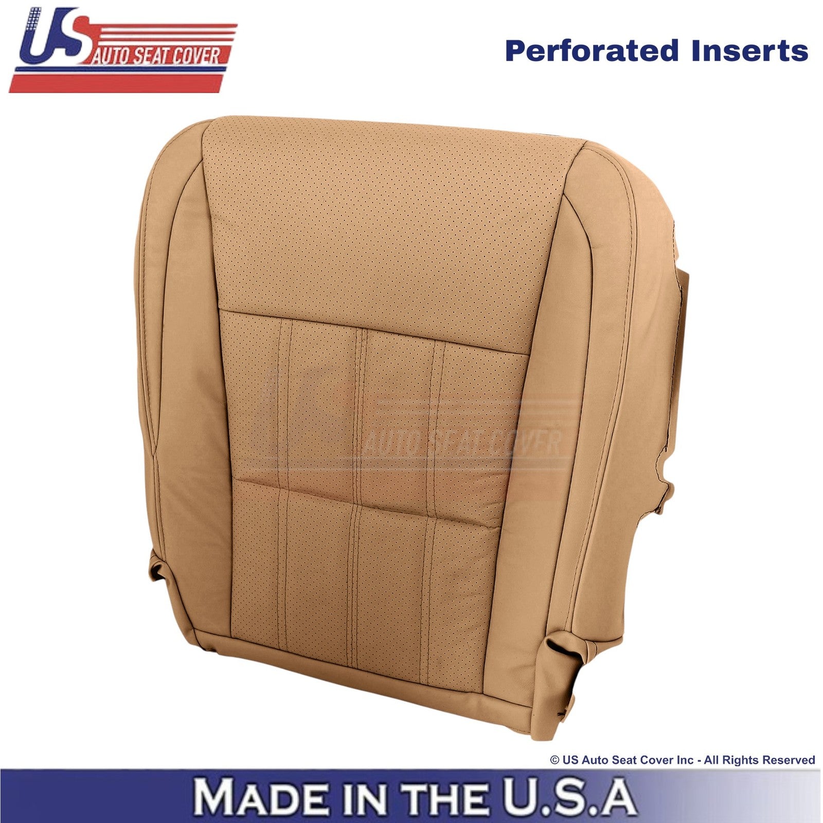 2016-2018 Fits Lexus ES 350 Leather Perf. Driver Bottom Replacement Cover Flaxen