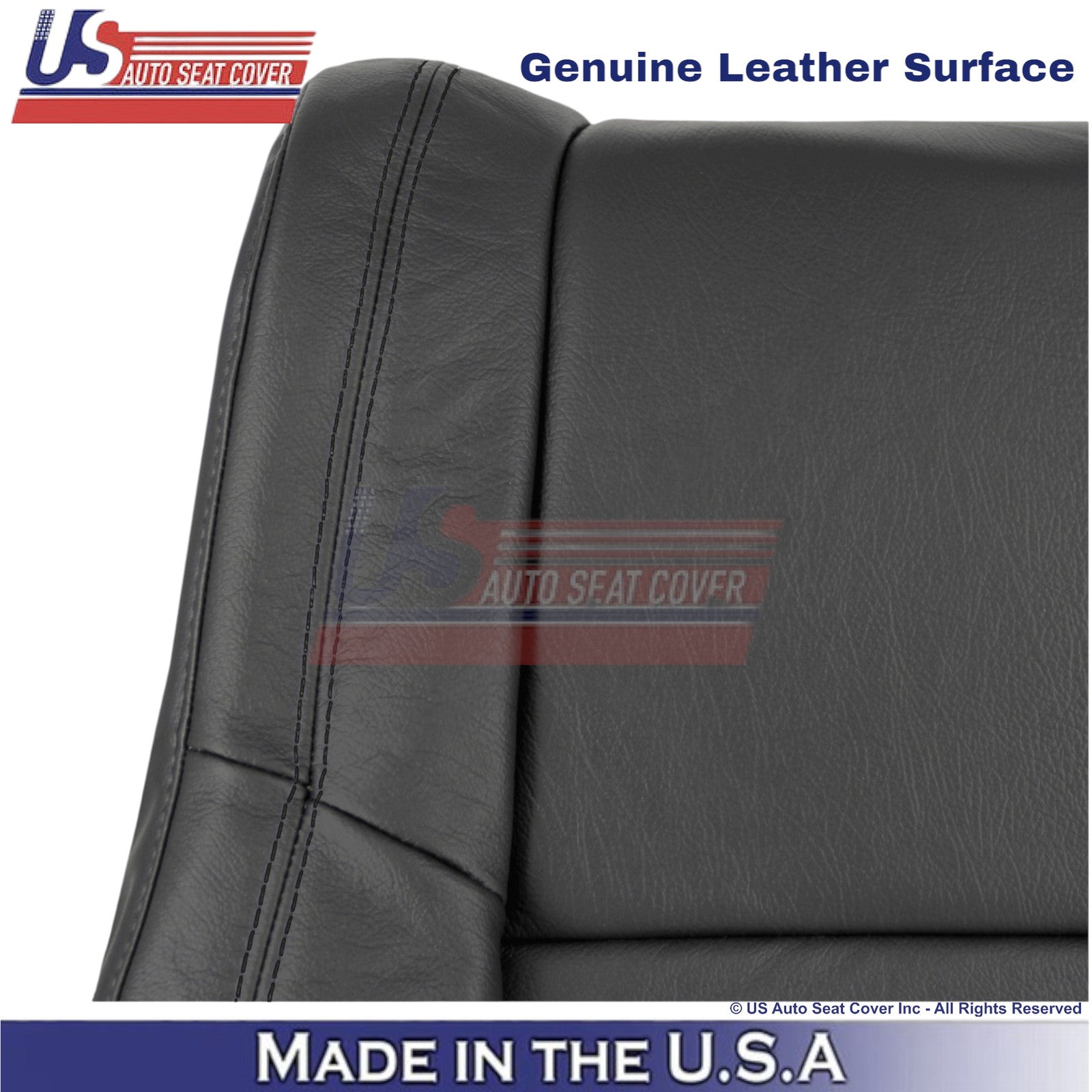 2011-2025 For Dodge Durango Genuine Leather Front Passenger Seat Covers Black