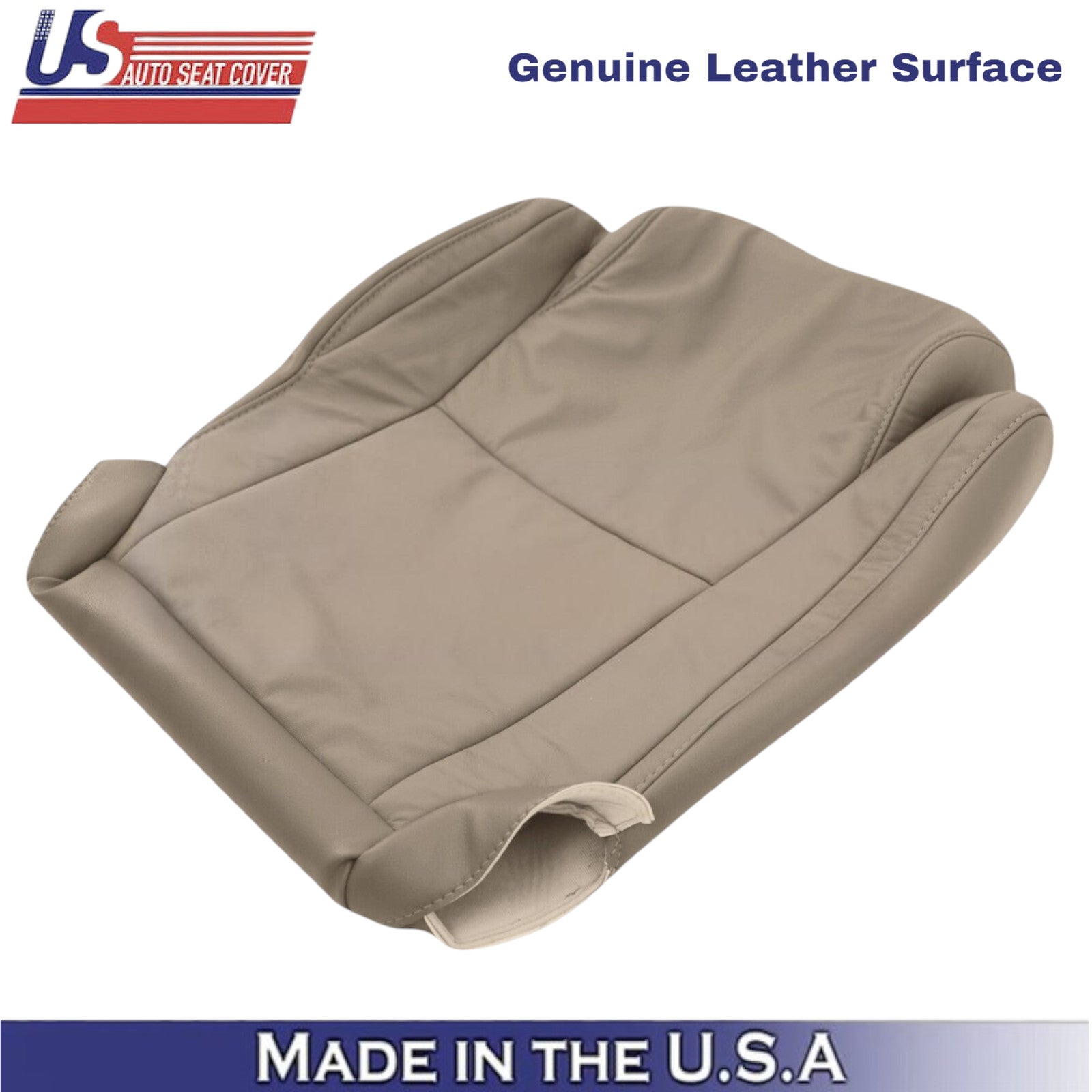 2007-2013 For Toyota Tundra Genuine Leather front Replacement Covers Sand Beige