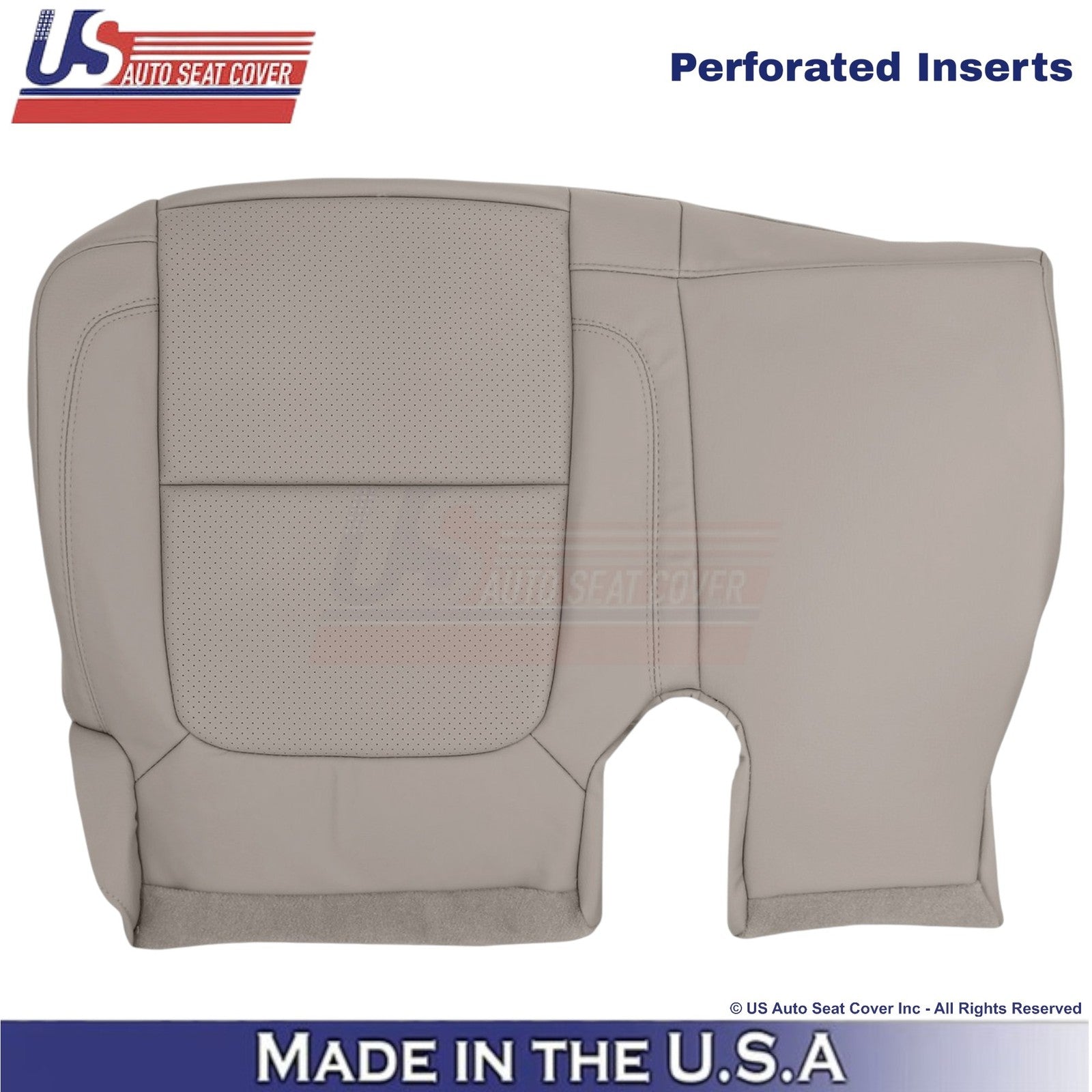 2011-2015 For Ford Explorer 2nd Row Left Bottom Leather Seat Cover Light Stone