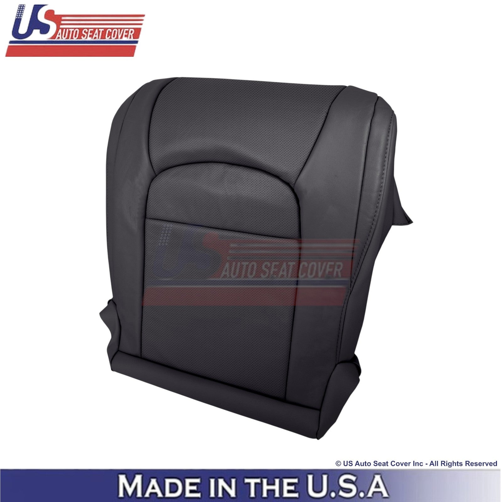 2008-2021 For Toyota Land Cruiser Leatherette Perf. Front Bottom Covers Black