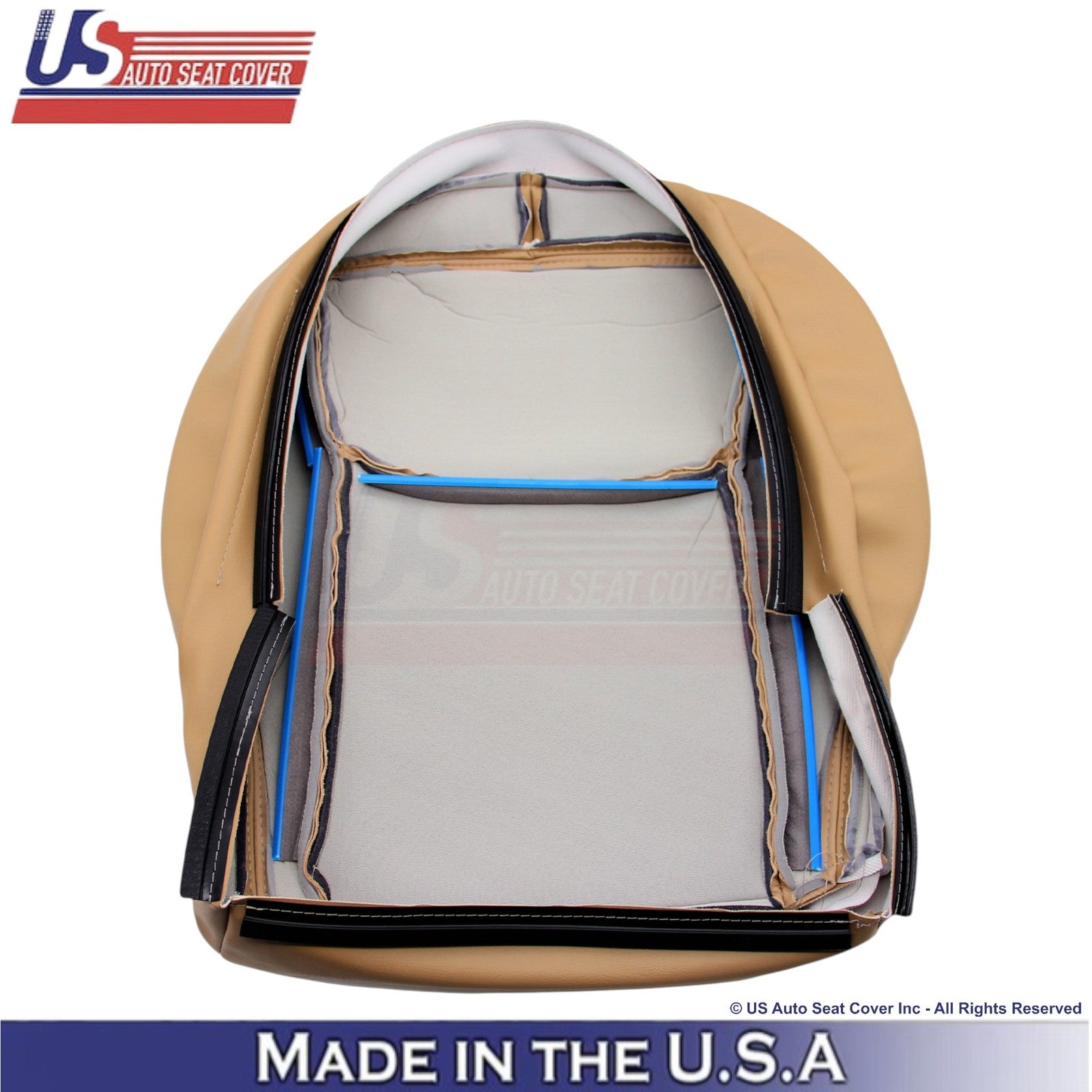 2000-2002 Fits Mercedes-Benz S Genuine Leather Half Perf. Bottom Covers Saffron