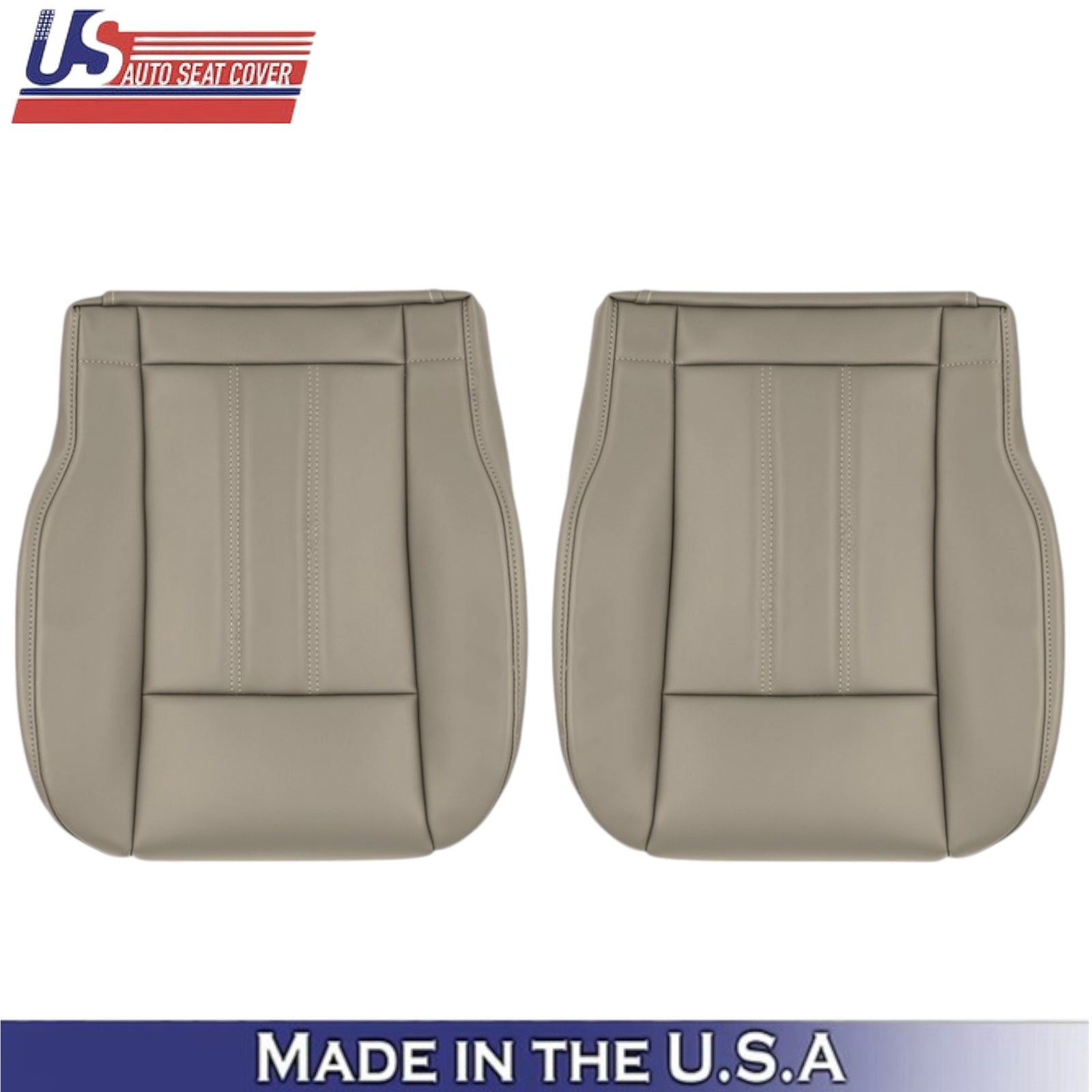 2008-2016 For Chrysler Town & Country Leatherette Front Bottom Covers Beige