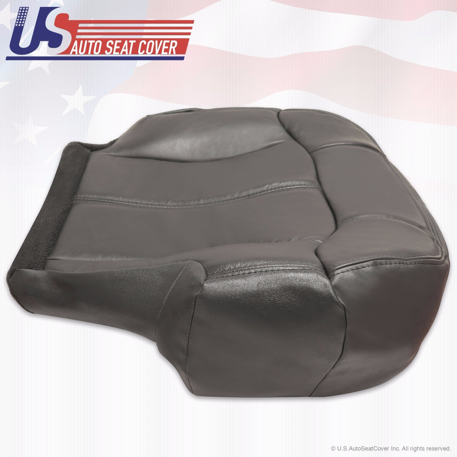 1999 2000 Chevy Silverado Driver Bottom Leather Seat-Cover graphite dark Gray