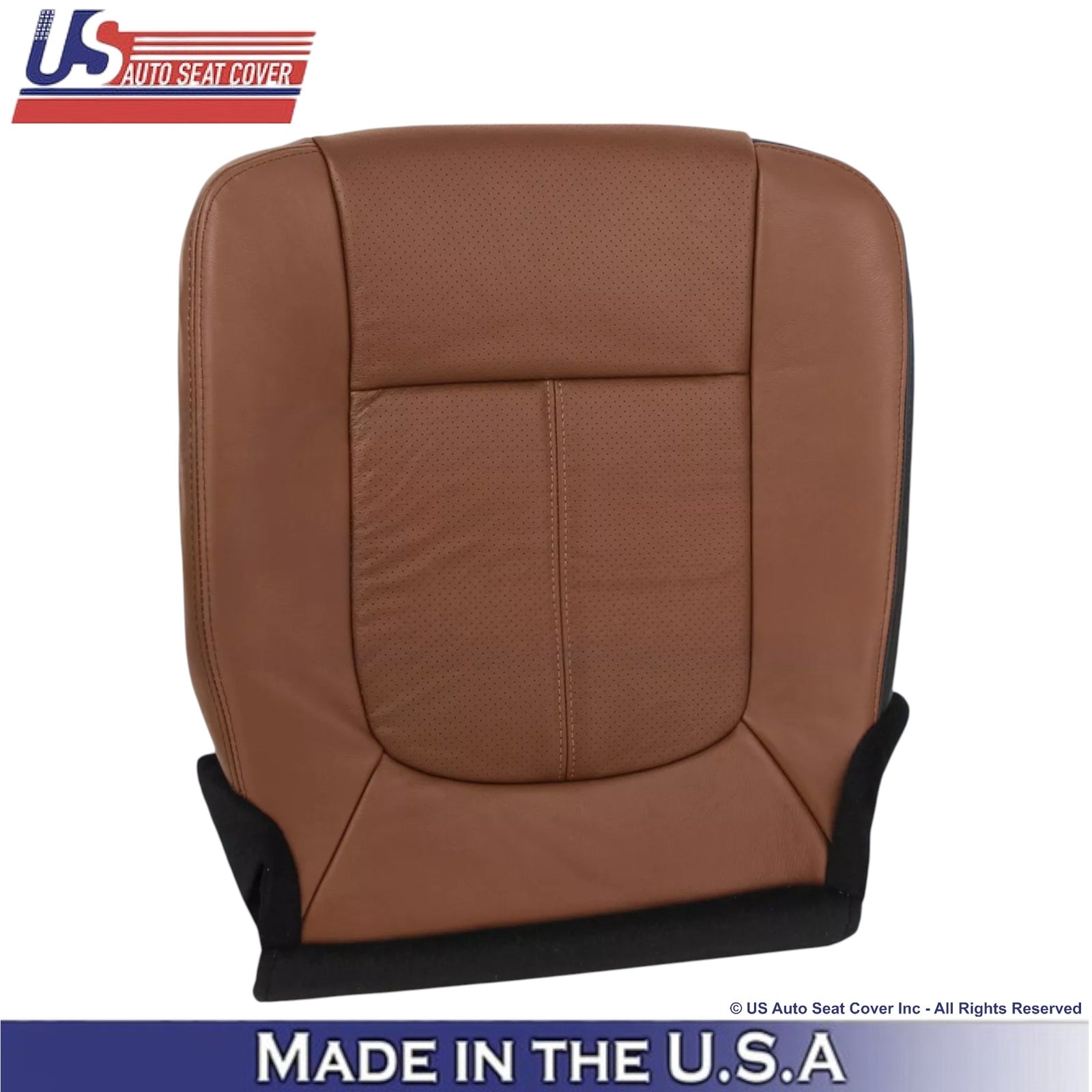 2013-2016 For Ford F250 F350 Platinum Leather Driver Bottom Seat Cover Brown