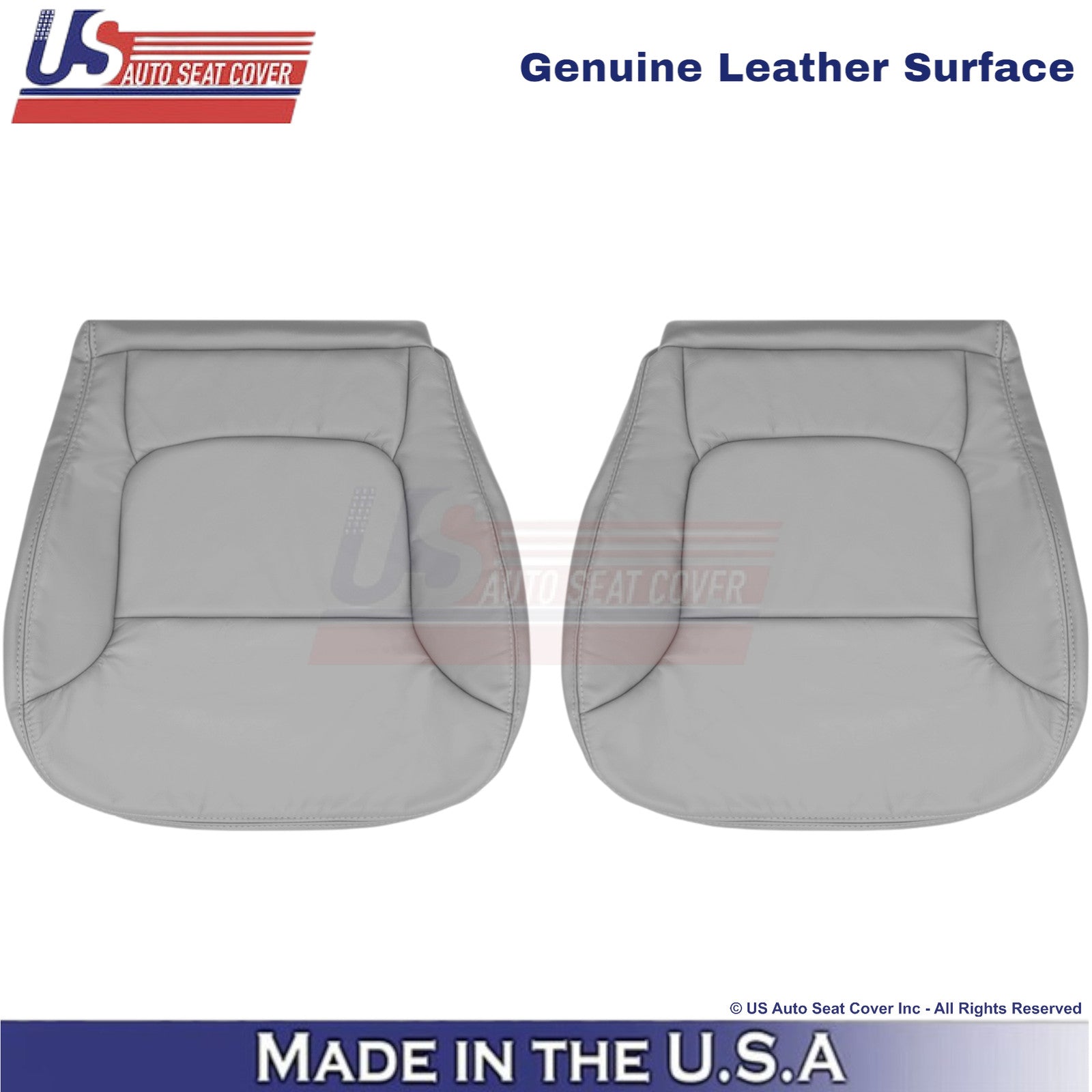 2001-2004 Fits Toyota Tundra Bottom Genuine Leather Seat Covers Light Charcoal