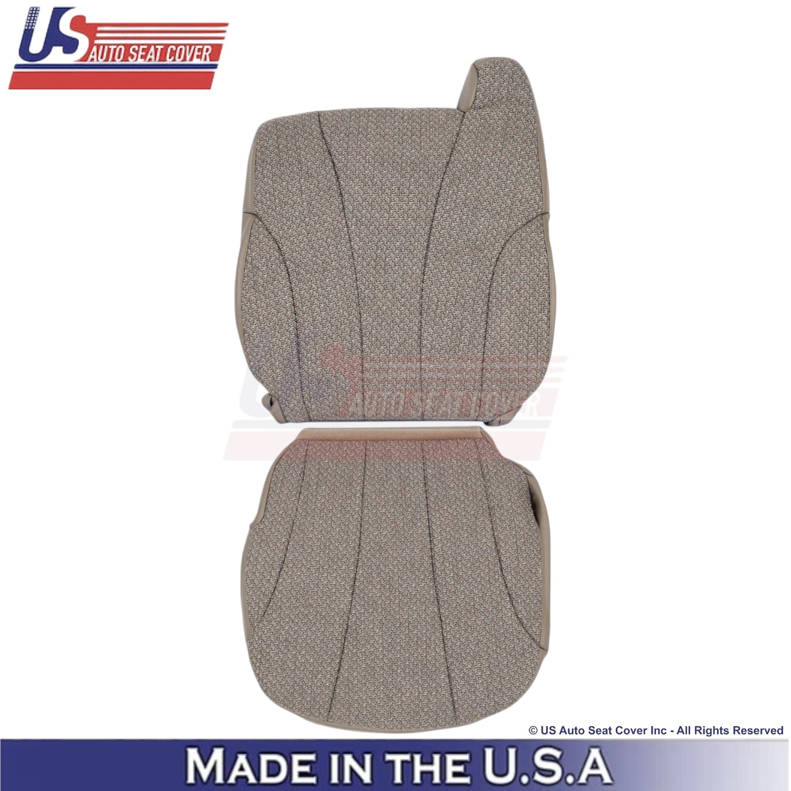 1999-2002 For Chevy Silverado WT Cloth Driver Side Seat Covers Med. Neutral Tan