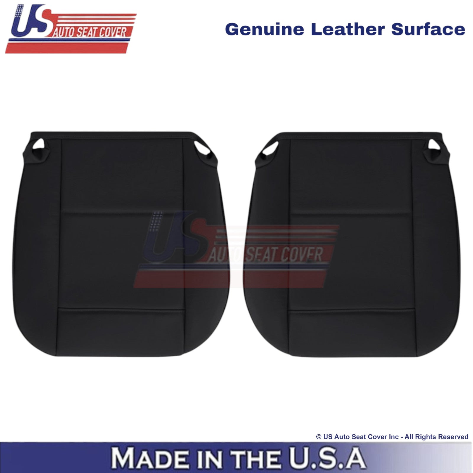 1998-2005 For BMW 3 Series E46 Genuine Leather Front Bottom Seat Covers Black