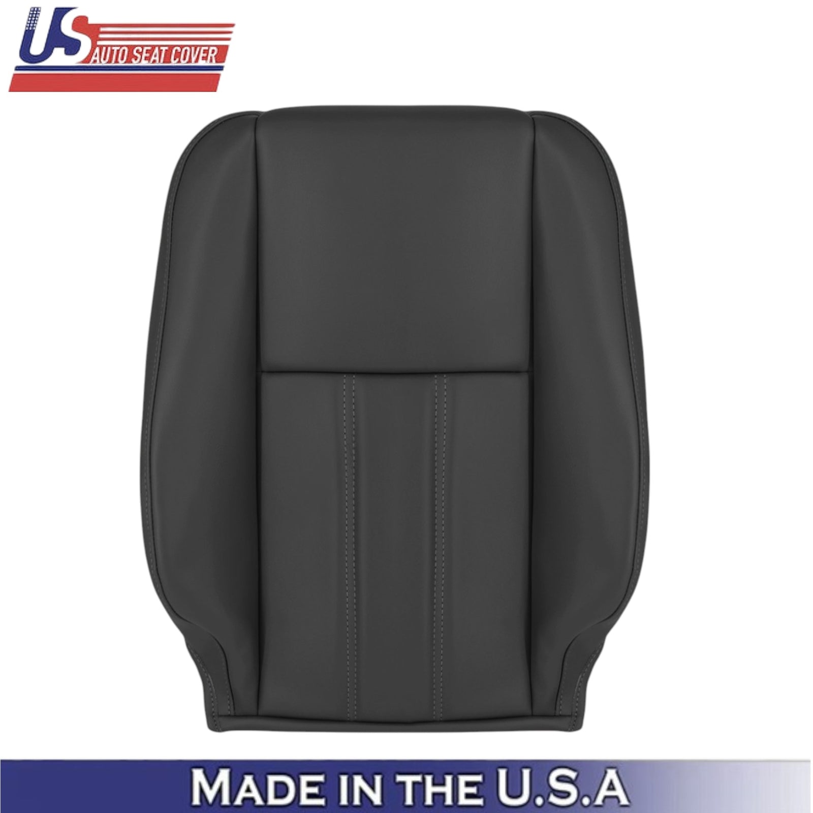 2008-2016 For Chrysler Town & Country Leatherette Front Top Seat Covers Black