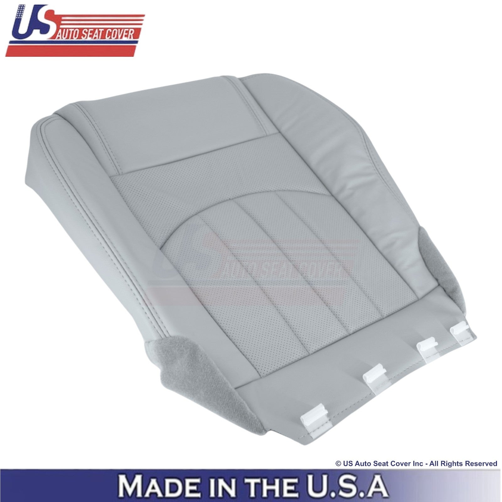 2013-2017 Fits Chevy Traverse Genuine Leather Perf. Front Covers Light Titanium