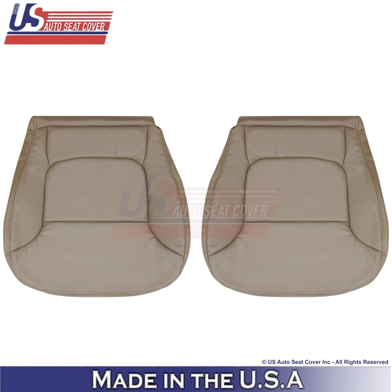 2001-2004 Fits Toyota Tundra Front Genuine Leather Replacement Seat Covers Oak