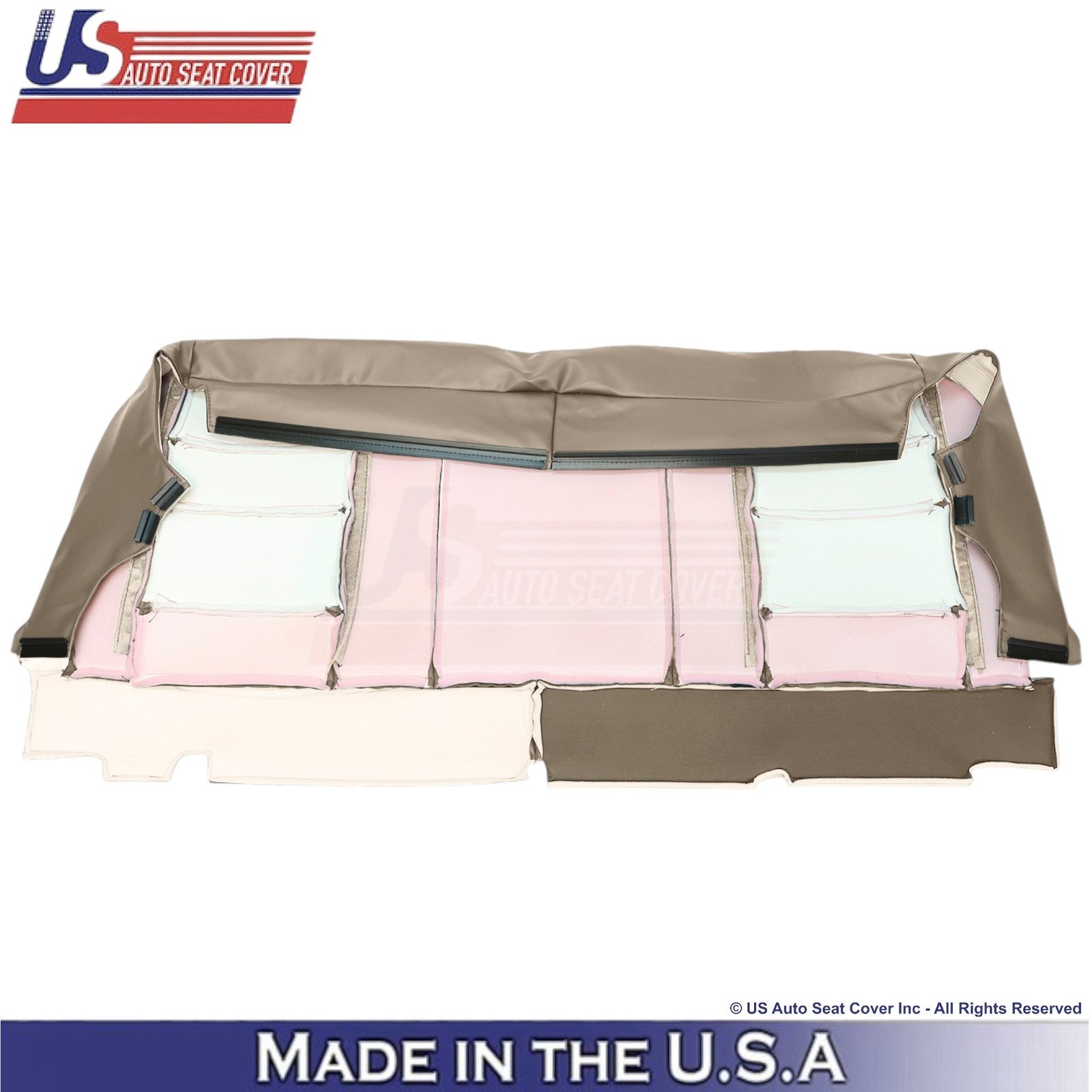 2002-2003 Fits Ford F250 F350 Lariat Leather Perforated Rear Top Seat Covers Tan