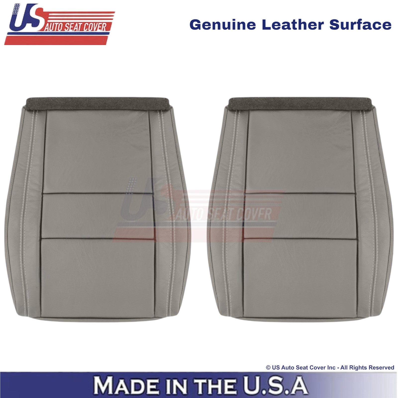 2011-2013 For Dodge Durango Genuine Leather Front Bottom Covers Medium Graystone