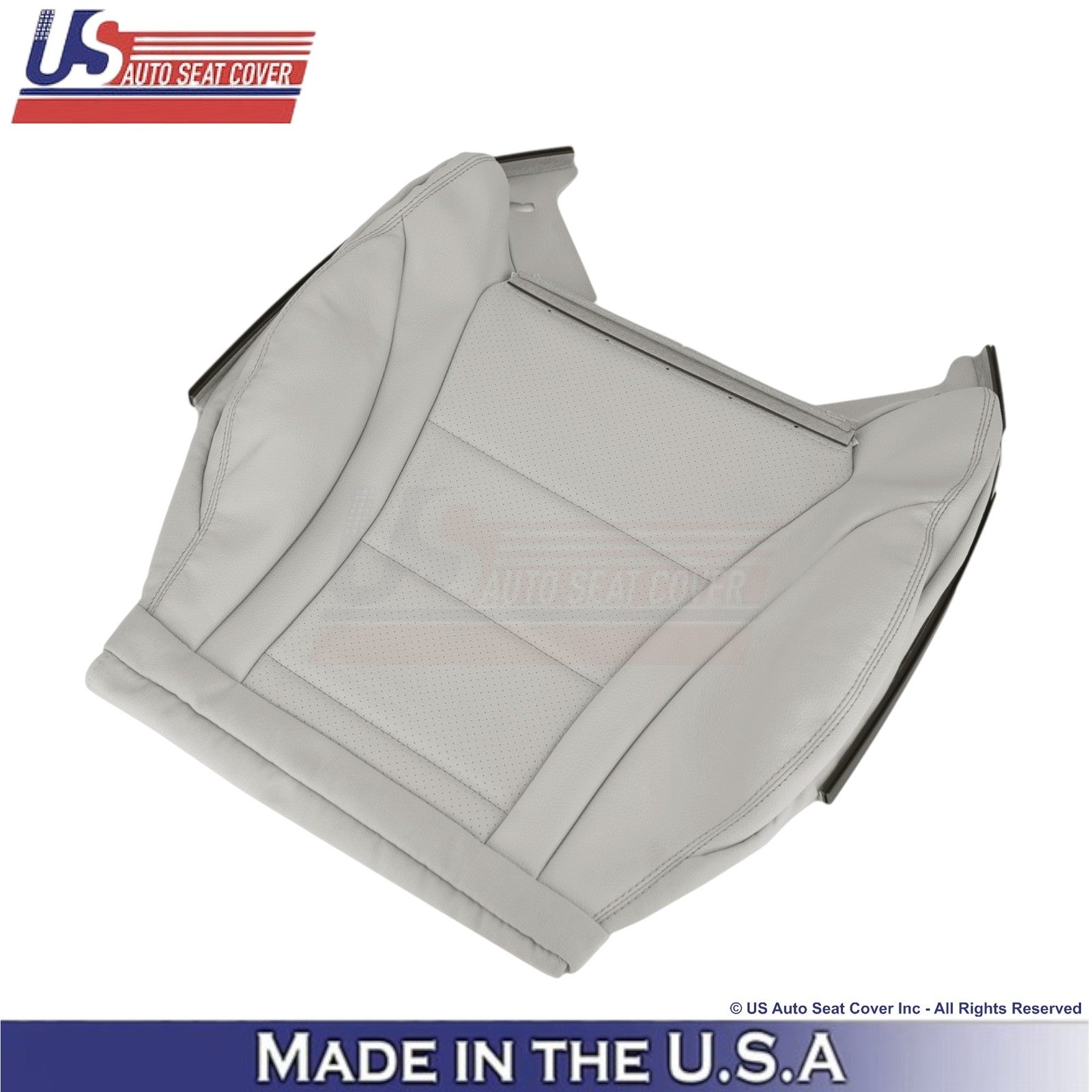 2016-2021 For Mercedes Benz GLC Class Leather Front Bottom Seat Covers Lt. Gray