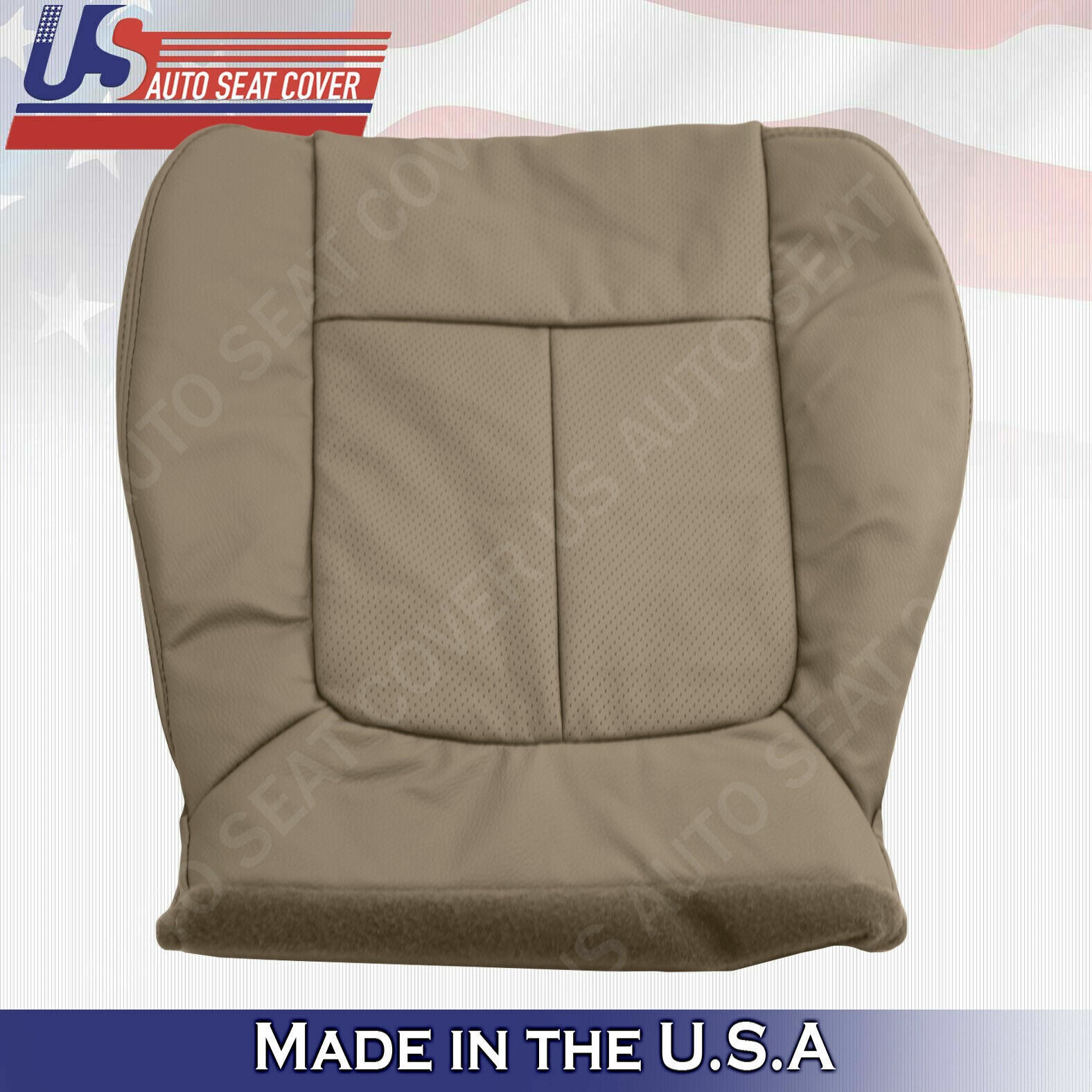 Fits For Ford F150 2009 2010 leather seat cover driver bottom Tan Perforated