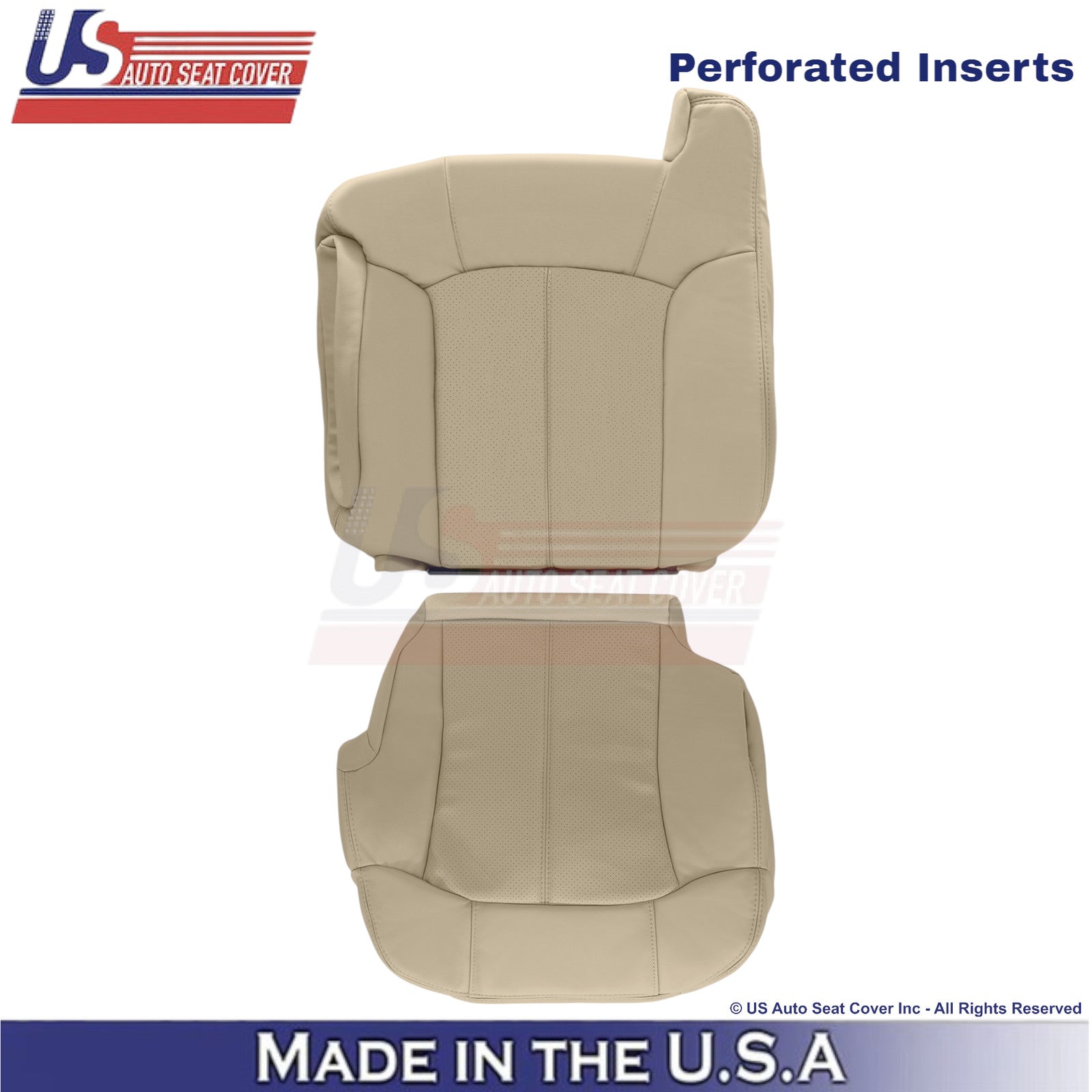2002 For Cadillac Escalade Leatherette Driver Side Seat Covers Shale Neutral Tan