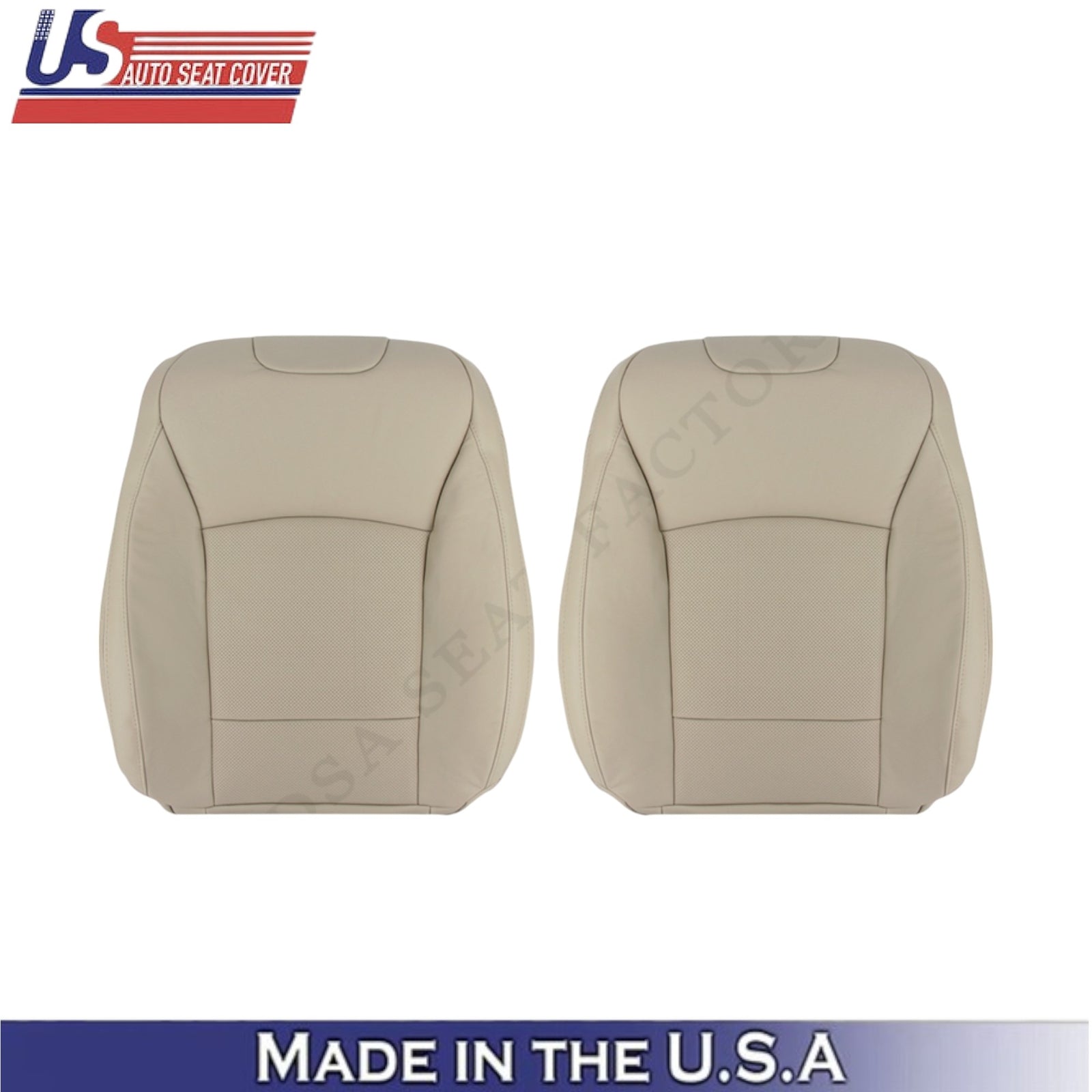 2015-2017 For Subaru Outback Leatherette Front Top Replacement Covers Warm Ivory
