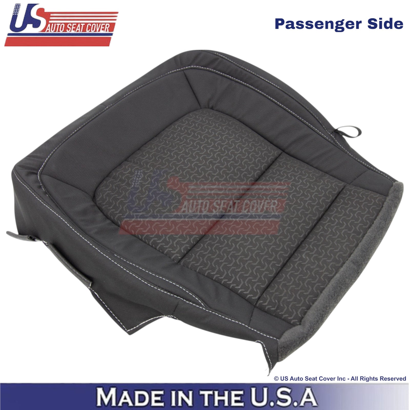 2015-2022 Fits GMC Canyon SLE SLT Passenger Bottom Cloth Seat Cover Jet Black
