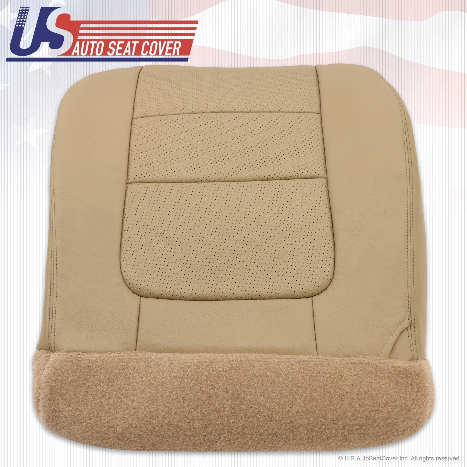 2001 Ford F250 F350 Lariat Driver Bottom Leather Seat Cover Parchment TAN 8H 4H
