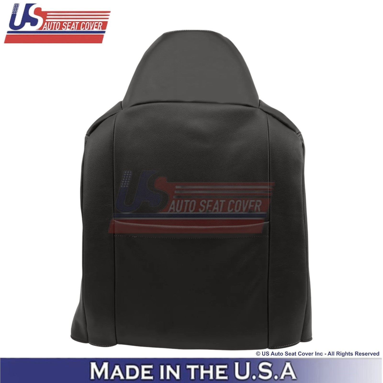 2008-2010 For Ford F250-550 FX4 Leatherette Front Covers Black w/ White stitch