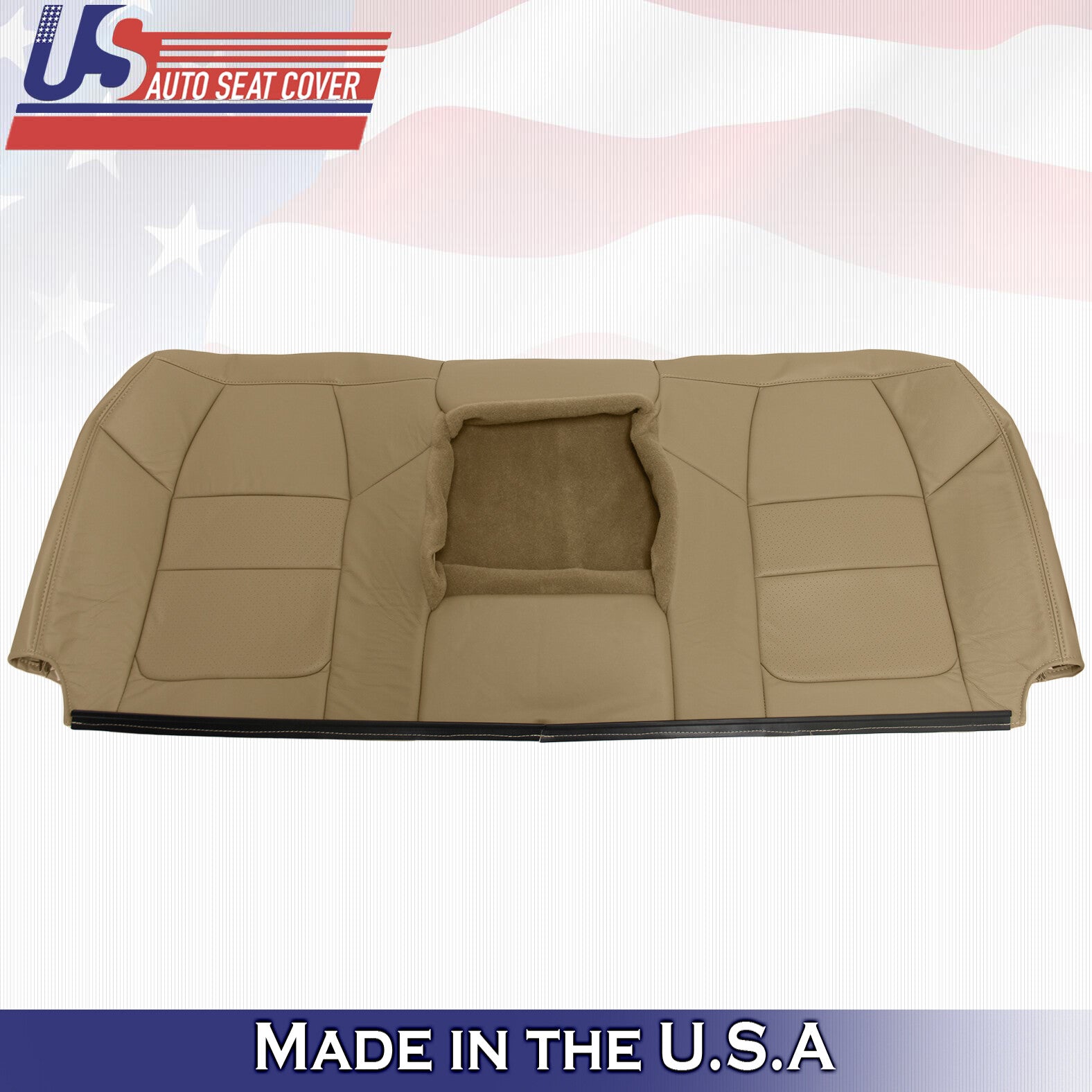 2001 Fits Ford F450 F550 Lariat Rear Bench TOP  Leather Cover Tan + Rear Armrest