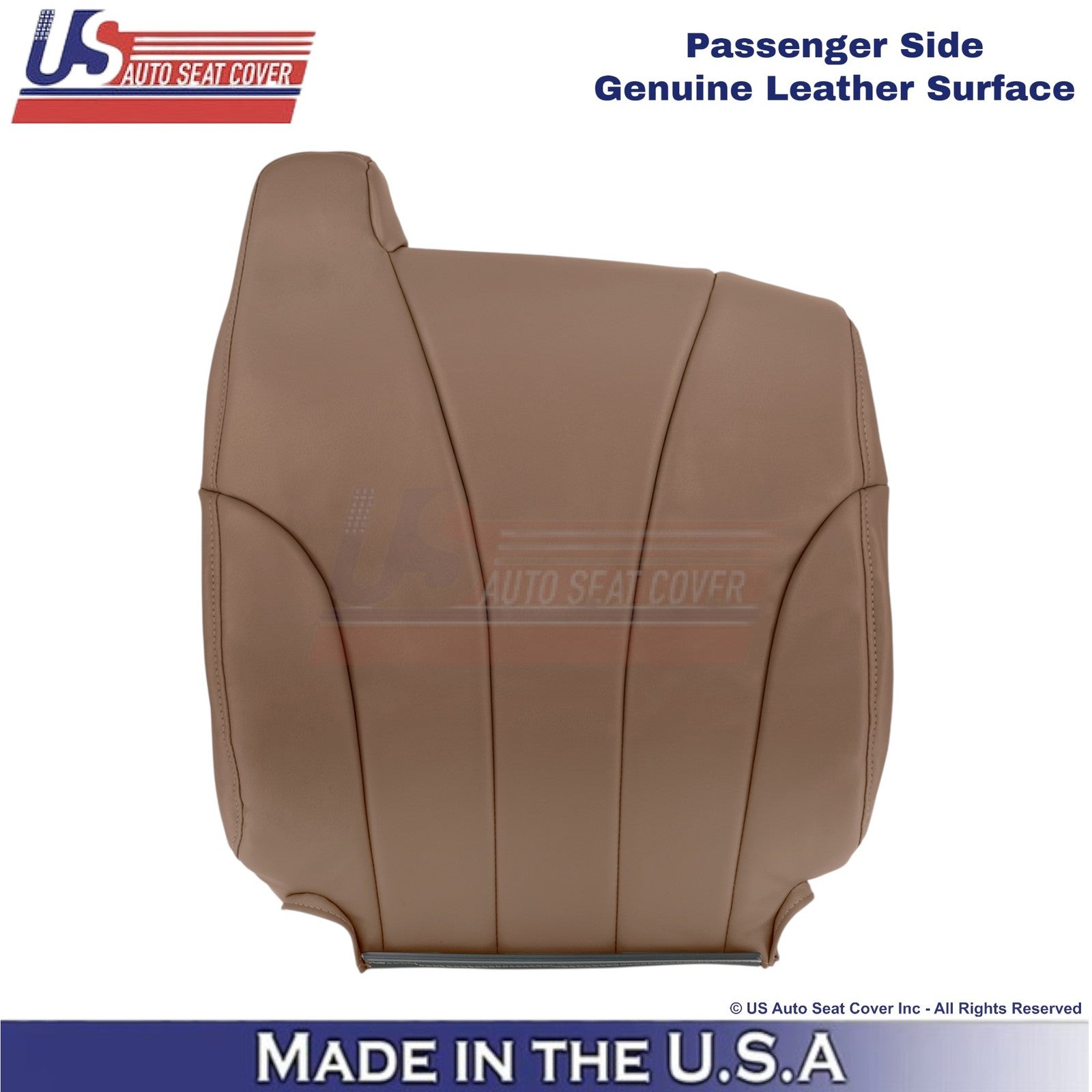 1999-2000 For Chevy Silverado W/T Leather Passenger Top Cover Medium Dark Oak