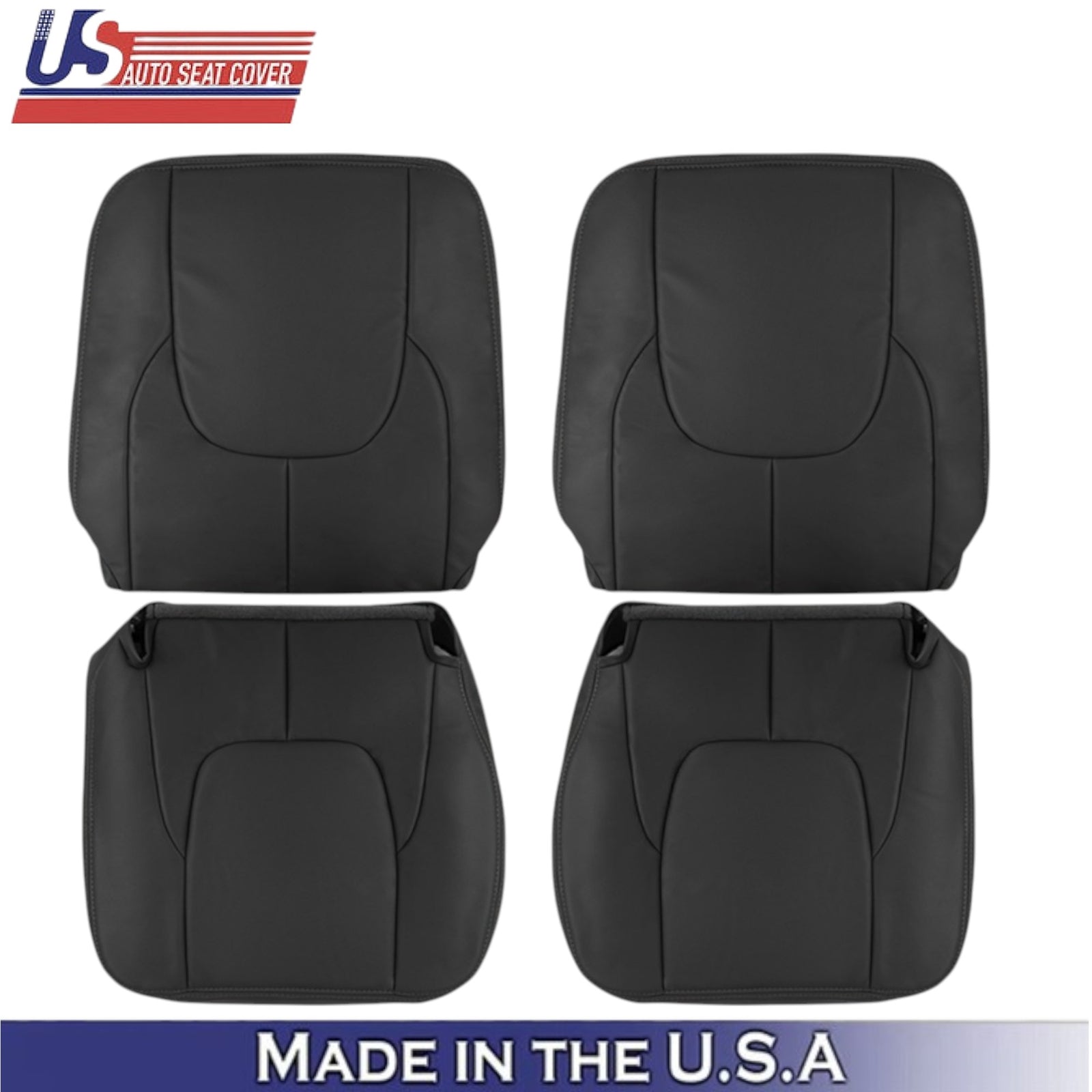 2002-2003 For Dodge Ram 1500 Laramie Leatherette Front Seat Covers Dark Slate