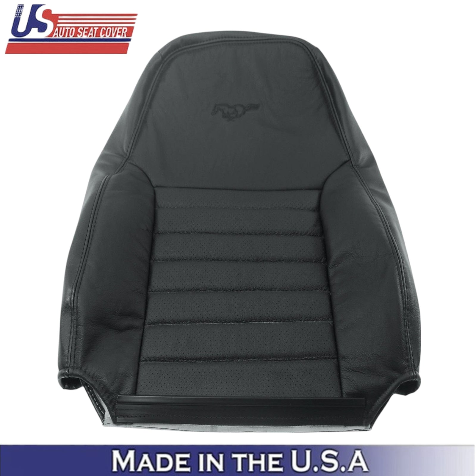 1999-2004 For Ford Mustang GT Leather Passenger Side Seat Covers Dark Charcoal