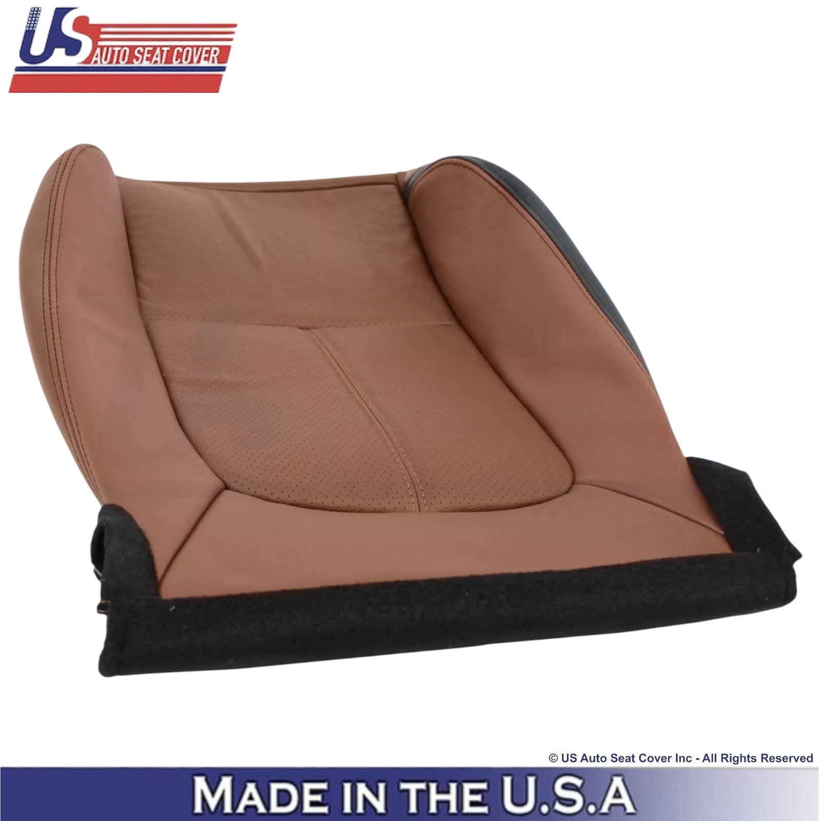 2013-2016 For Ford F250 F350 Platinum Leather Driver Bottom Seat Cover Brown