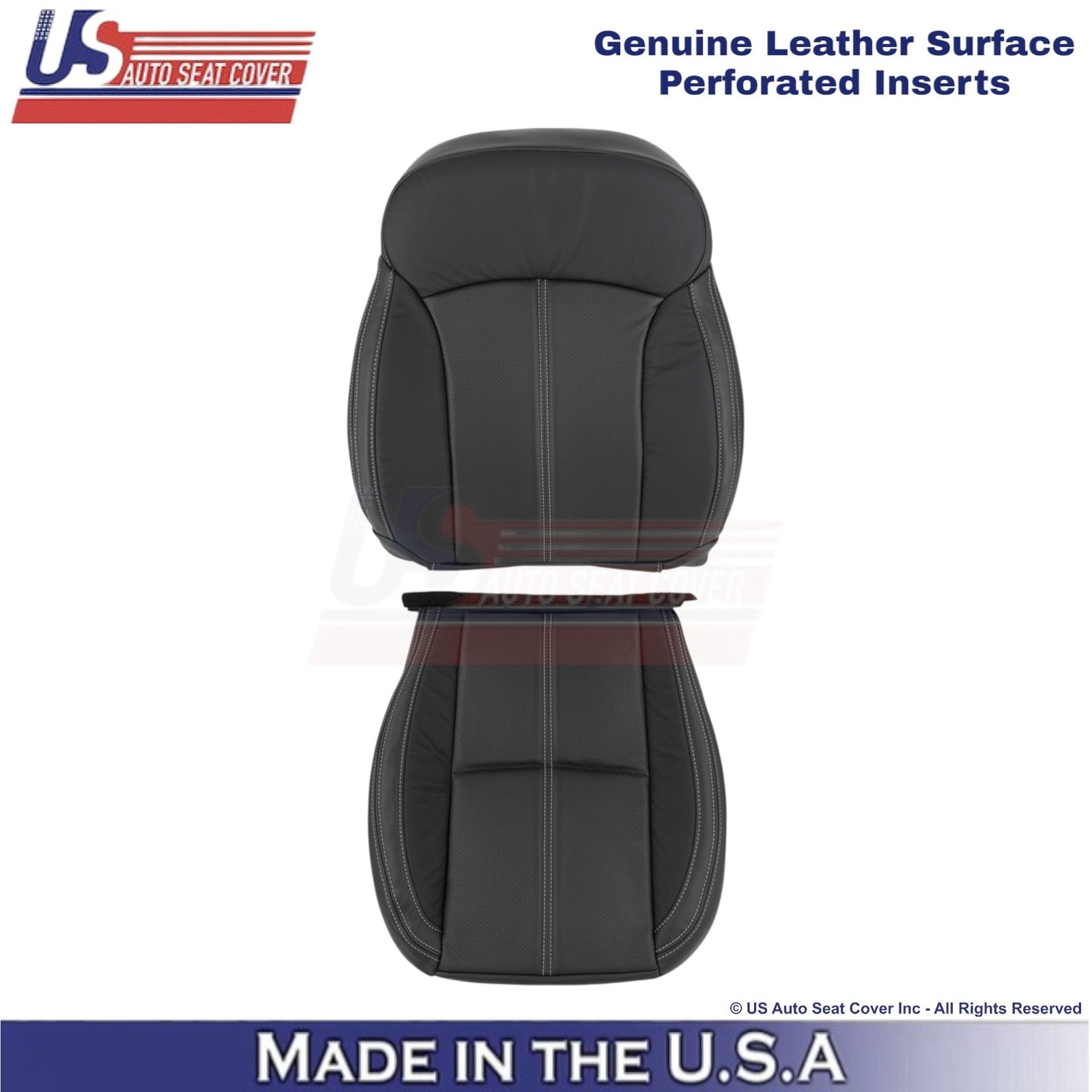 2017-2018 Fits Subaru Forester Touring Genuine Leather Driver Seat Covers Black