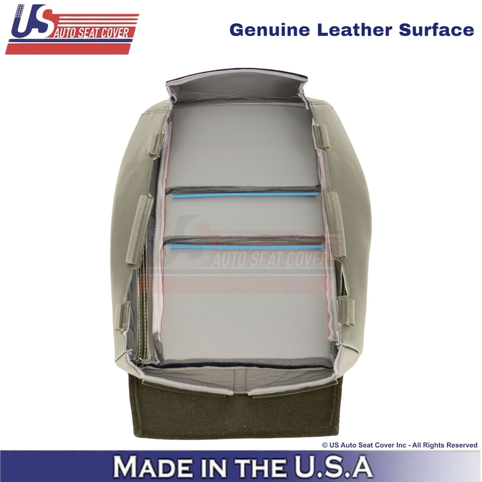 2011-2022 For Dodge Durango Genuine Leather Bottom Seat Covers Light Frost Beige