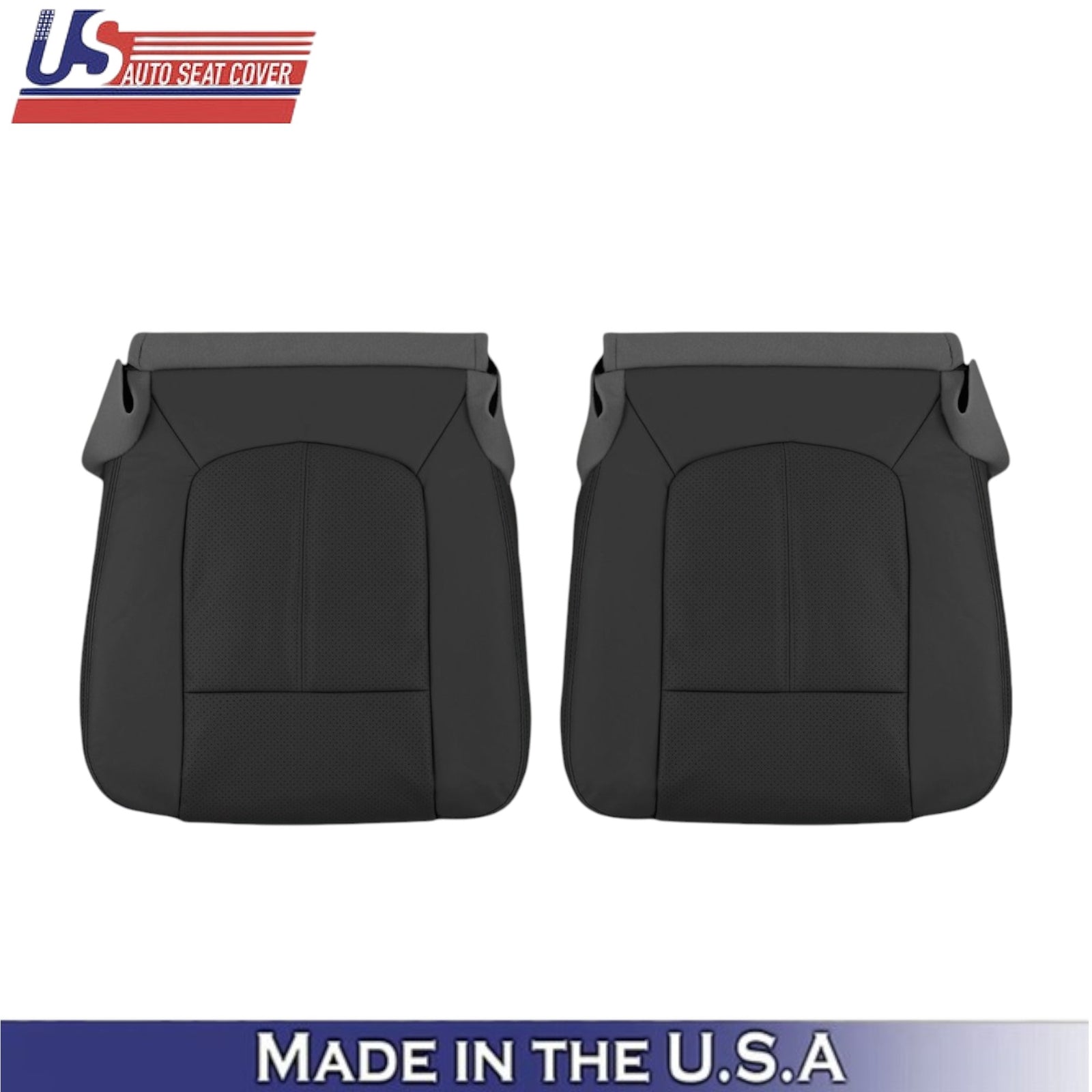 2011-2016 For Ford F250 F350 XL Leatherette Front Replacement Seat Covers Black