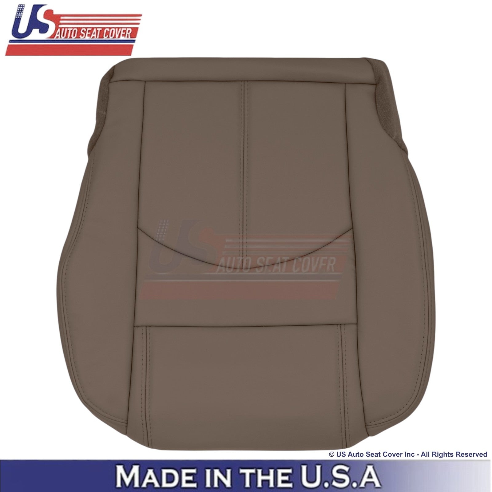 2013-2016 Fits GMC Acadia Leatherette Front Replacement Seat Covers Dk. Cashmere