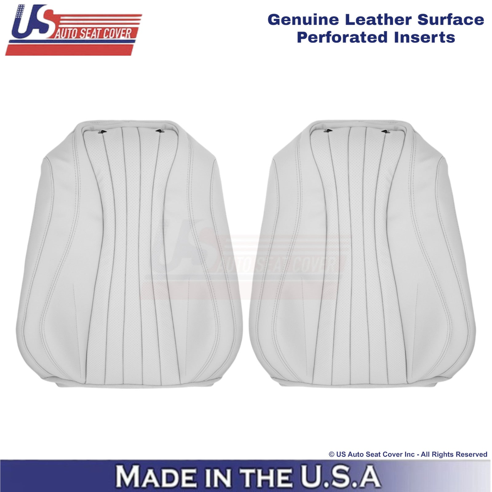2019-2023 Fits Mercedes Benz E-Class Genuine Leather Front Top Seat Covers White