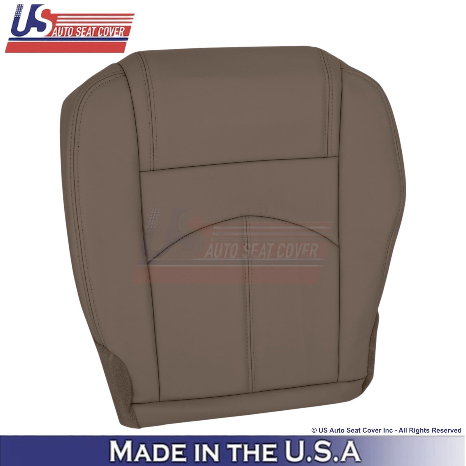 2013-2016 Fits GMC Acadia Leatherette Front Replacement Seat Covers Dk. Cashmere