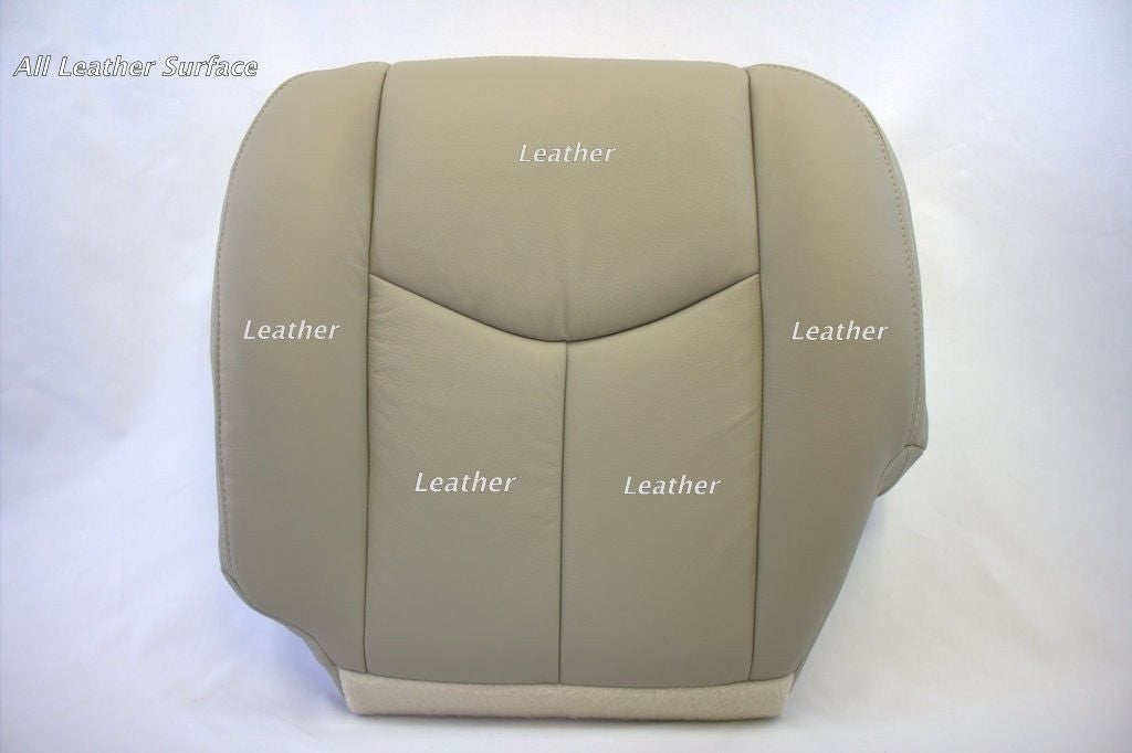 2003 to 2006 Tahoe Suburban Yukon Passenger Bottom Leather Seat Cover Shale Tan