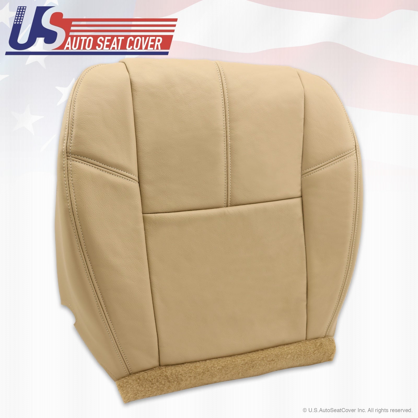 2007 to 2012 GMC Sierra Driver & Passenger Bottom Leather-Upholstery Tan