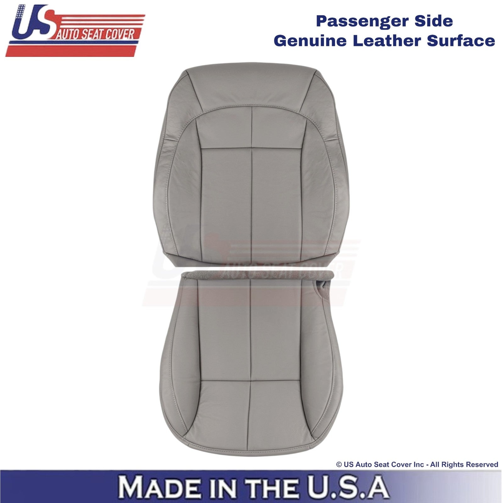 2001-2004 For Jeep Grand Cherokee Genuine Leather Front Seat Covers Taupe Gray