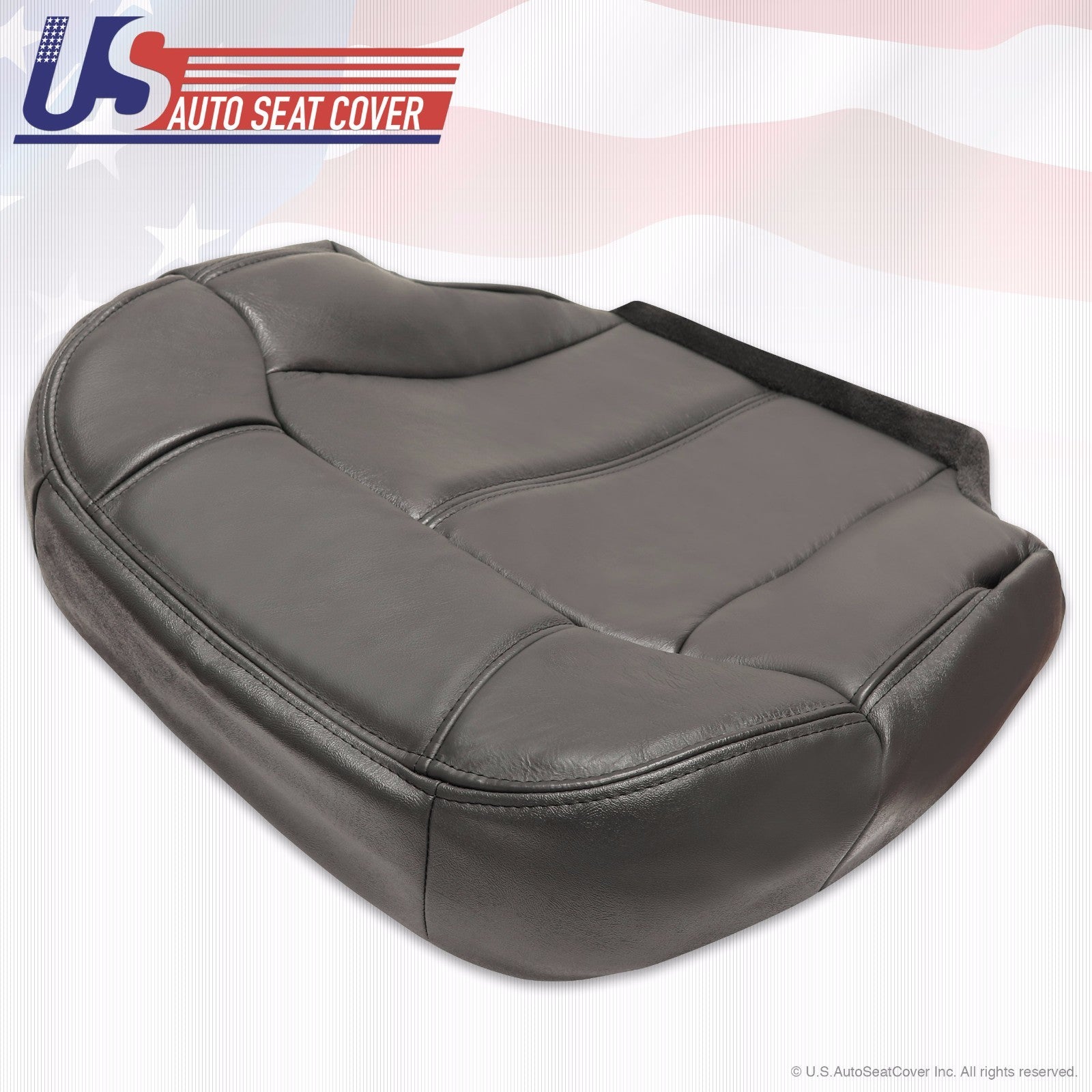 1999 -02 Silverado Sierra PASSENGER Bottom Leather Seat Cover graphite dark Gray