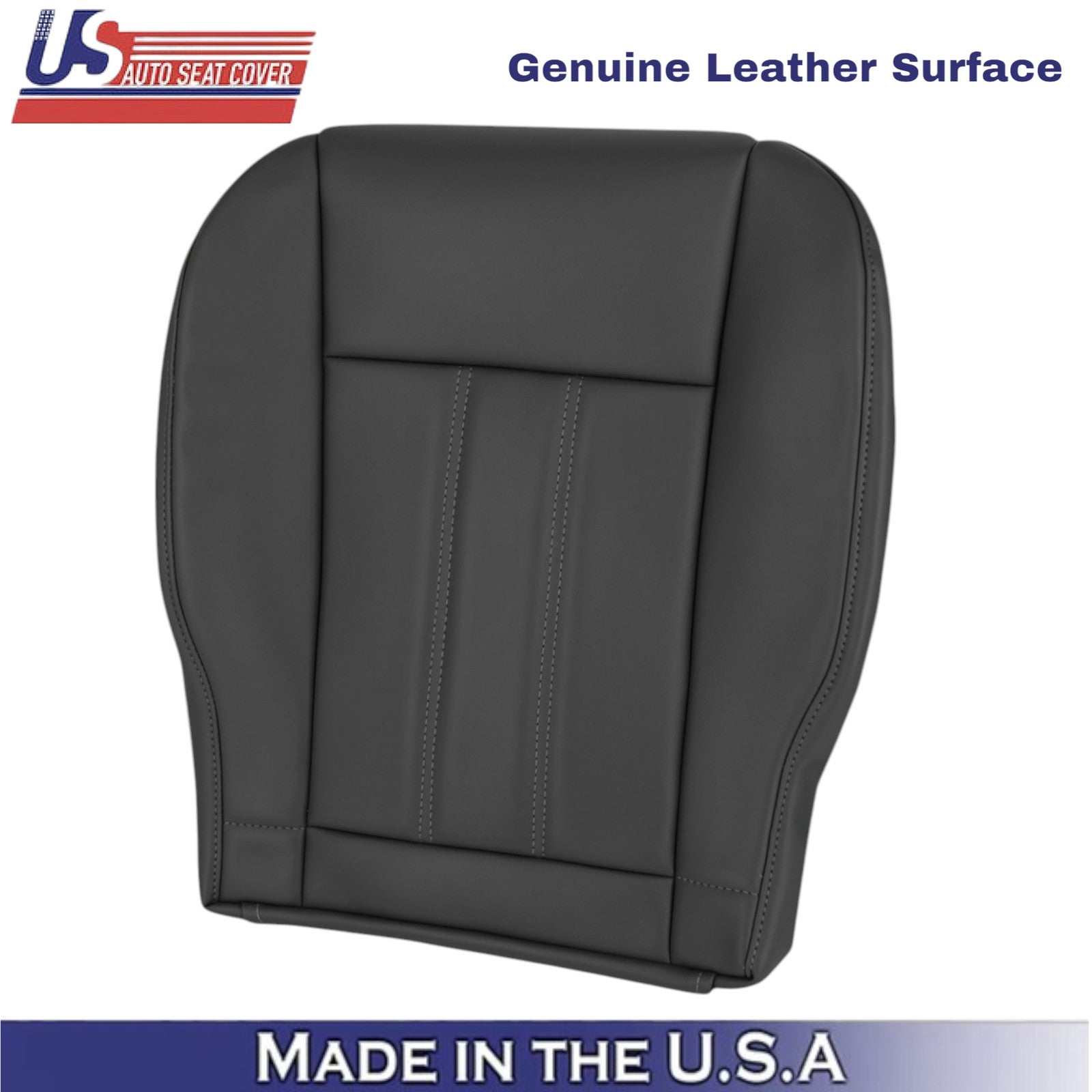 2008-2020 For Dodge Grand Caravan Genuine Leather Front Bottom Seat Covers Black