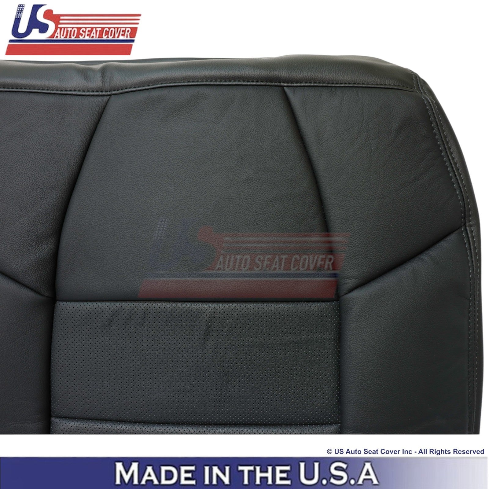 2003-2004 Fits Ford F250 F350 Lariat Leatherette Perf Rear Top OEM Covers Black