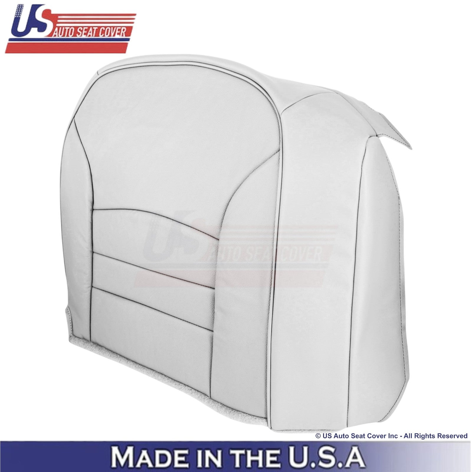 1998-2002 For Ford Crown Victoria Leatherette Driver Bottom Seat Cover White