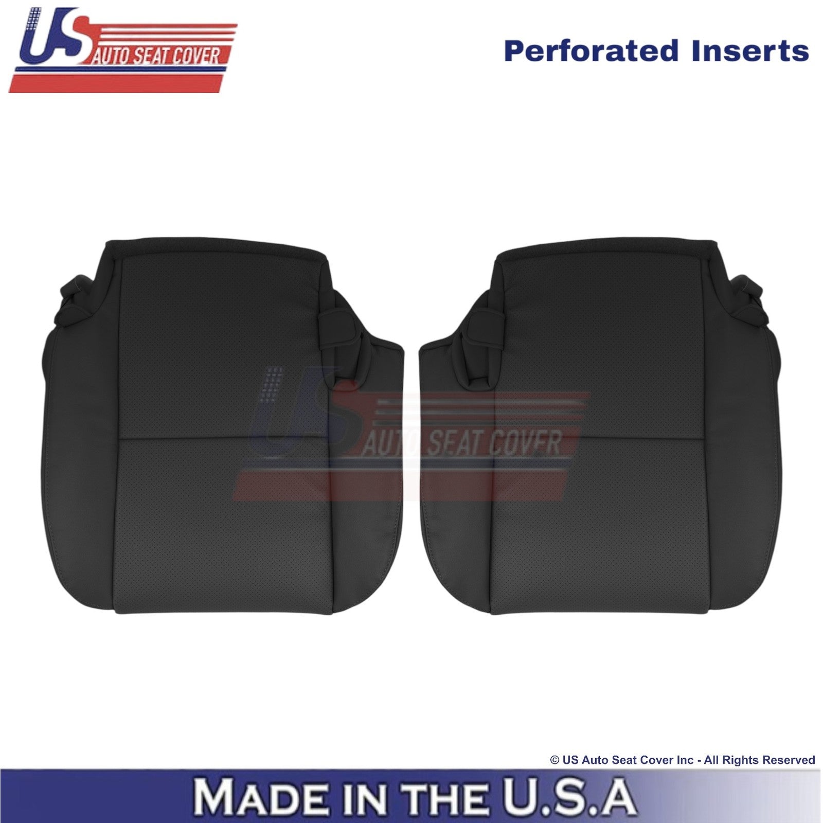 2010-2013 Fits Toyota Tundra Leather Perf. Rear Bottom Replacement Covers Black