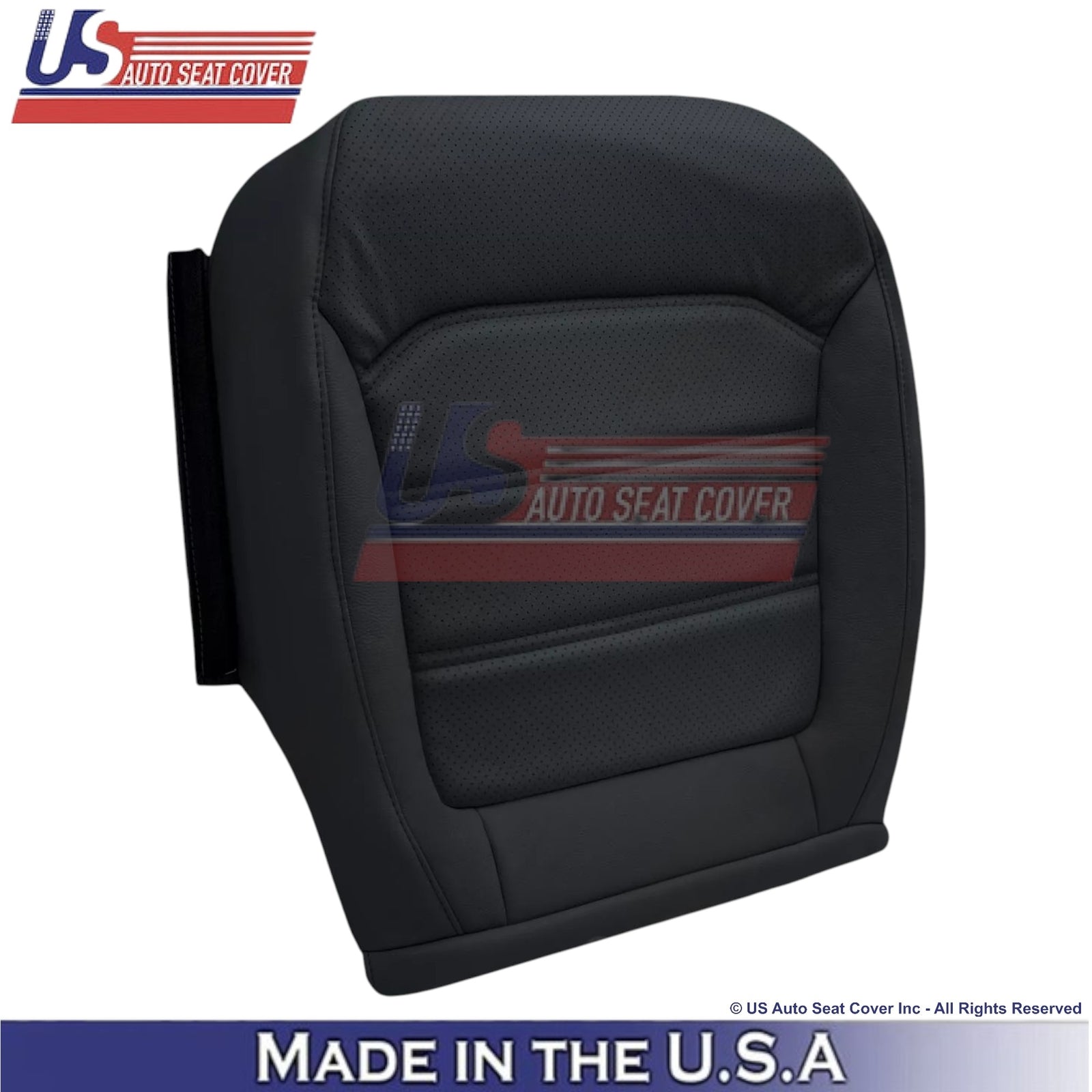 2012-2020 For Volkswagen Passat Genuine Leather Driver Bottom Seat Cover Black