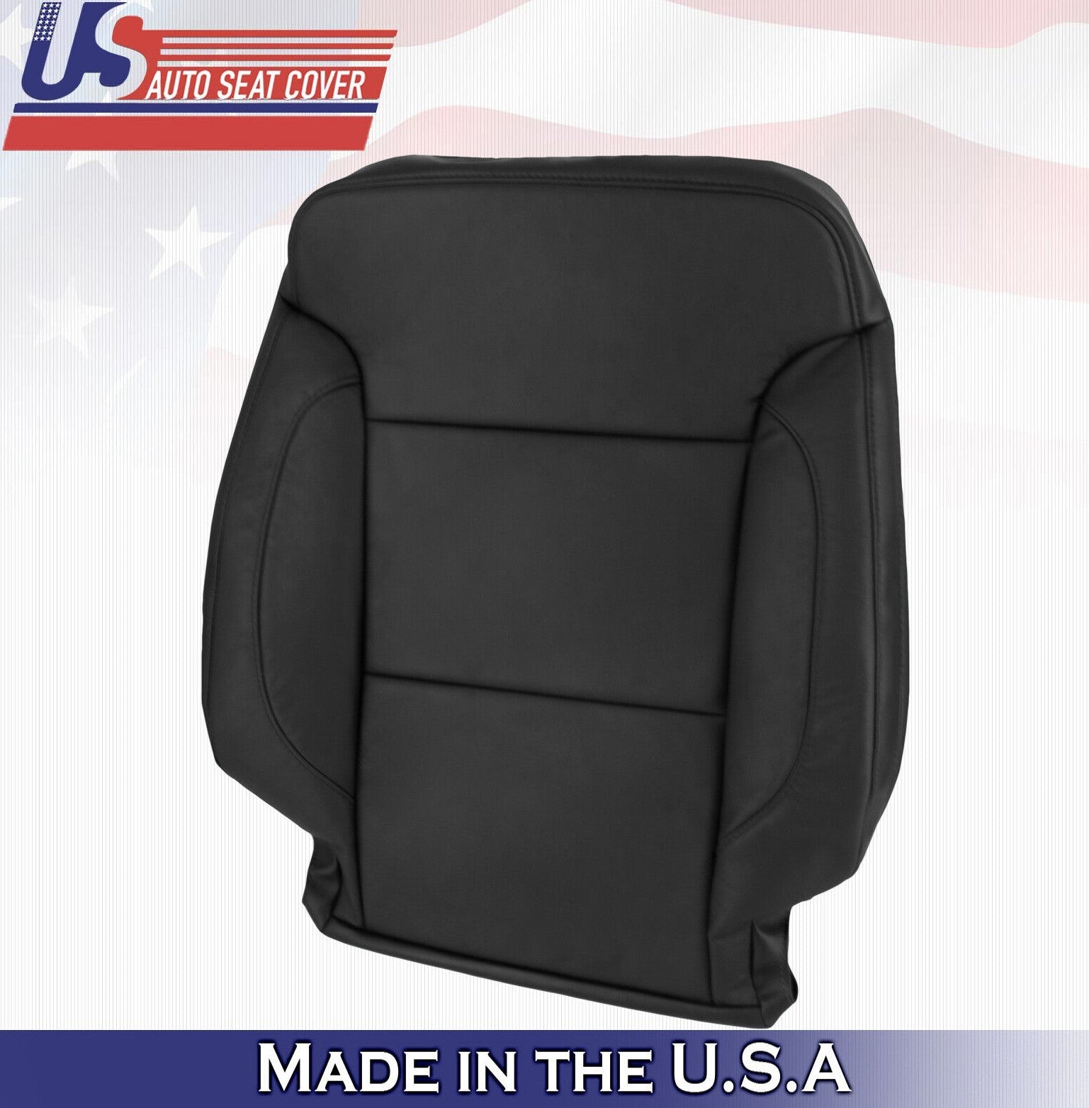 2018 2019 For Chevy Silverado 2500 3500 Driver Side Top Leather Seat Cover Black