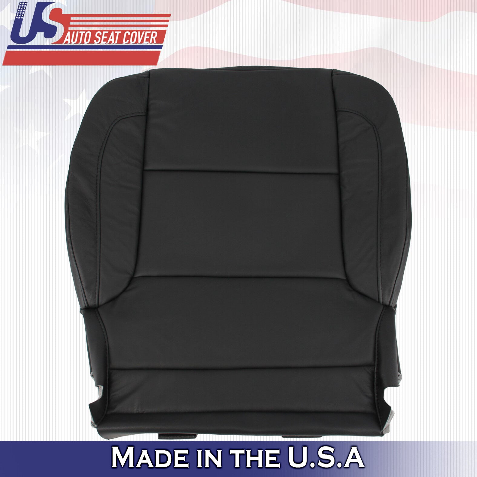 2014 2015 2016 For Chevy Silverado 1500 Passenger Bottom Leather Seat Cover BLK