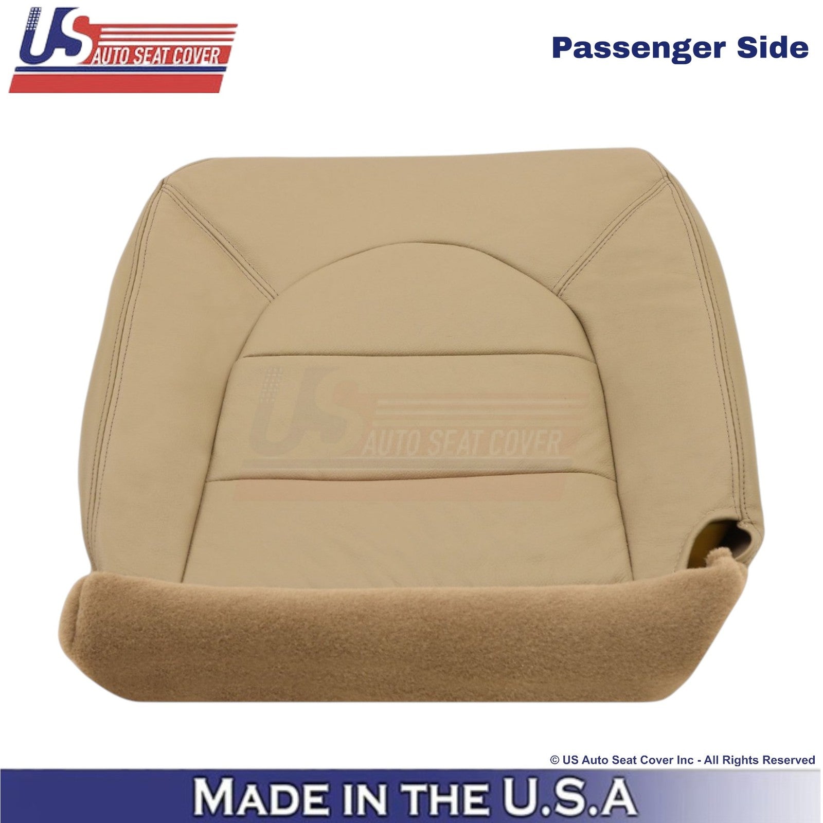 1998-2000 For Ford F250 Lariat Leatherette Passenger Bottom Cover Prairie Tan